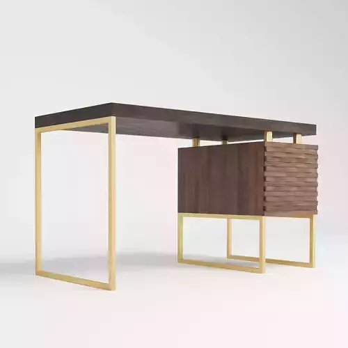 Modern Wavy Cover Wooden Luxury Desk