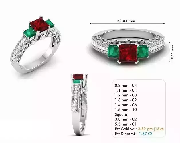Diamond Wedding Ring  225