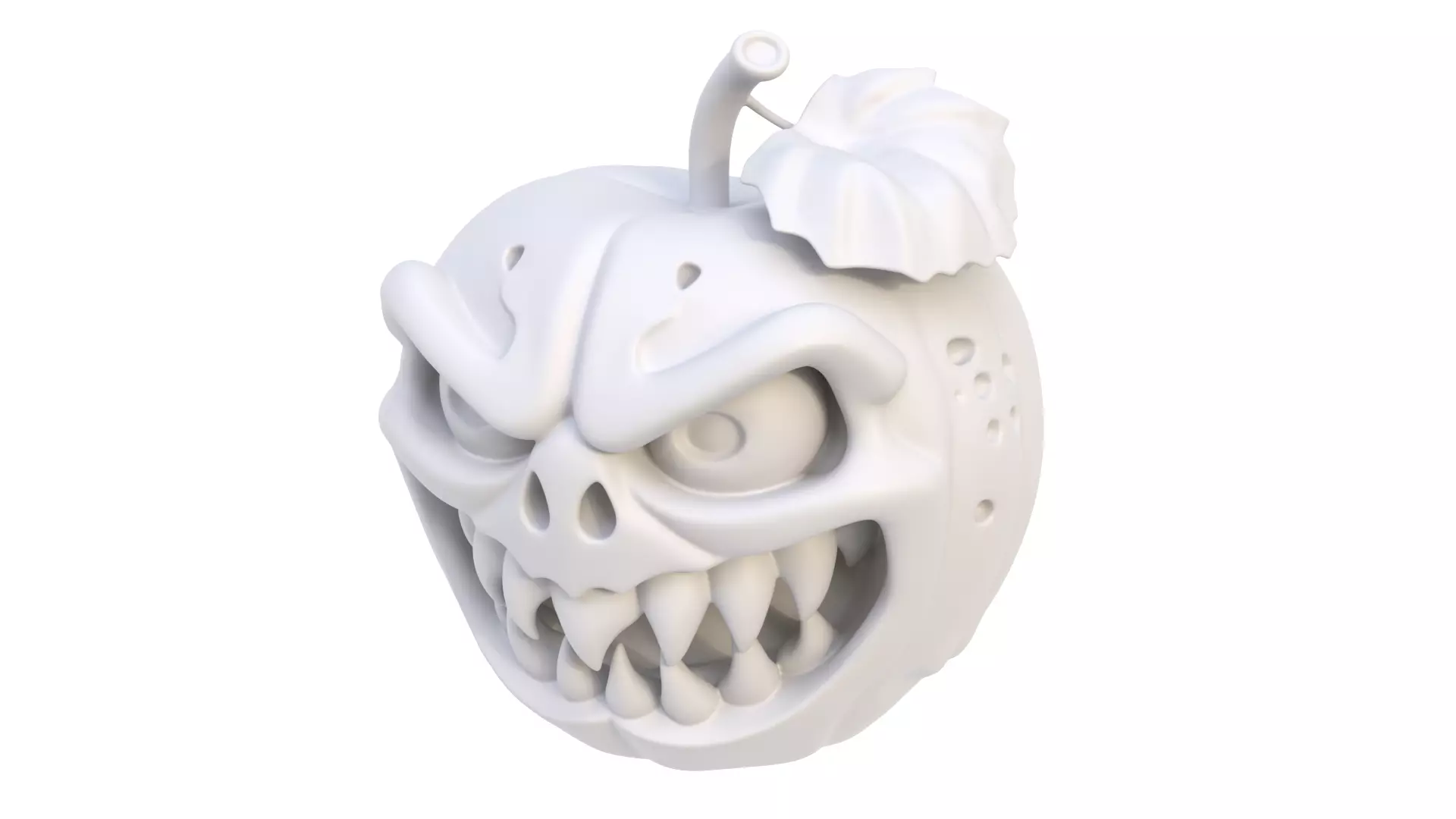 Halloween apple 3D model_0