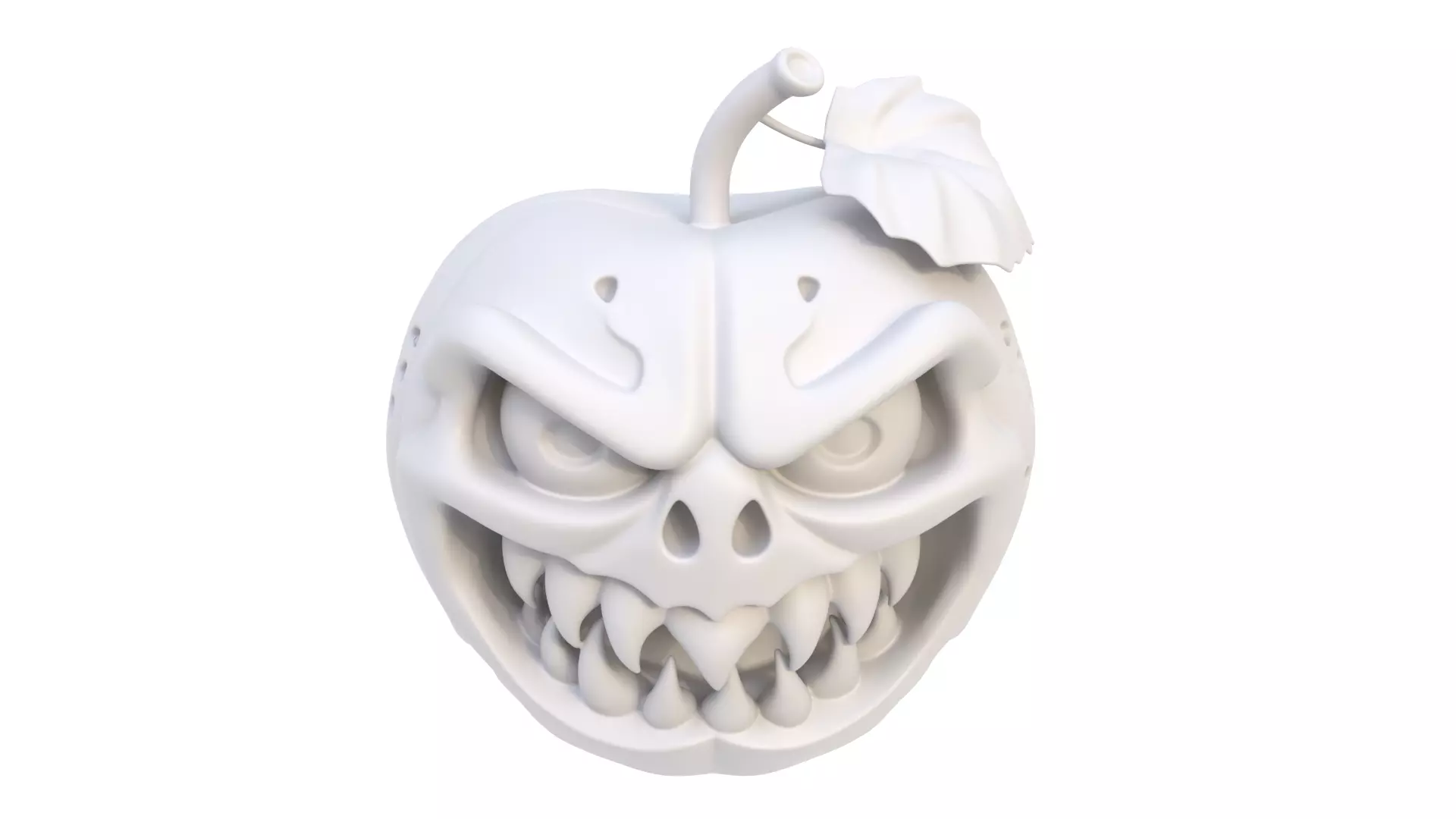 Halloween apple 3D model_7