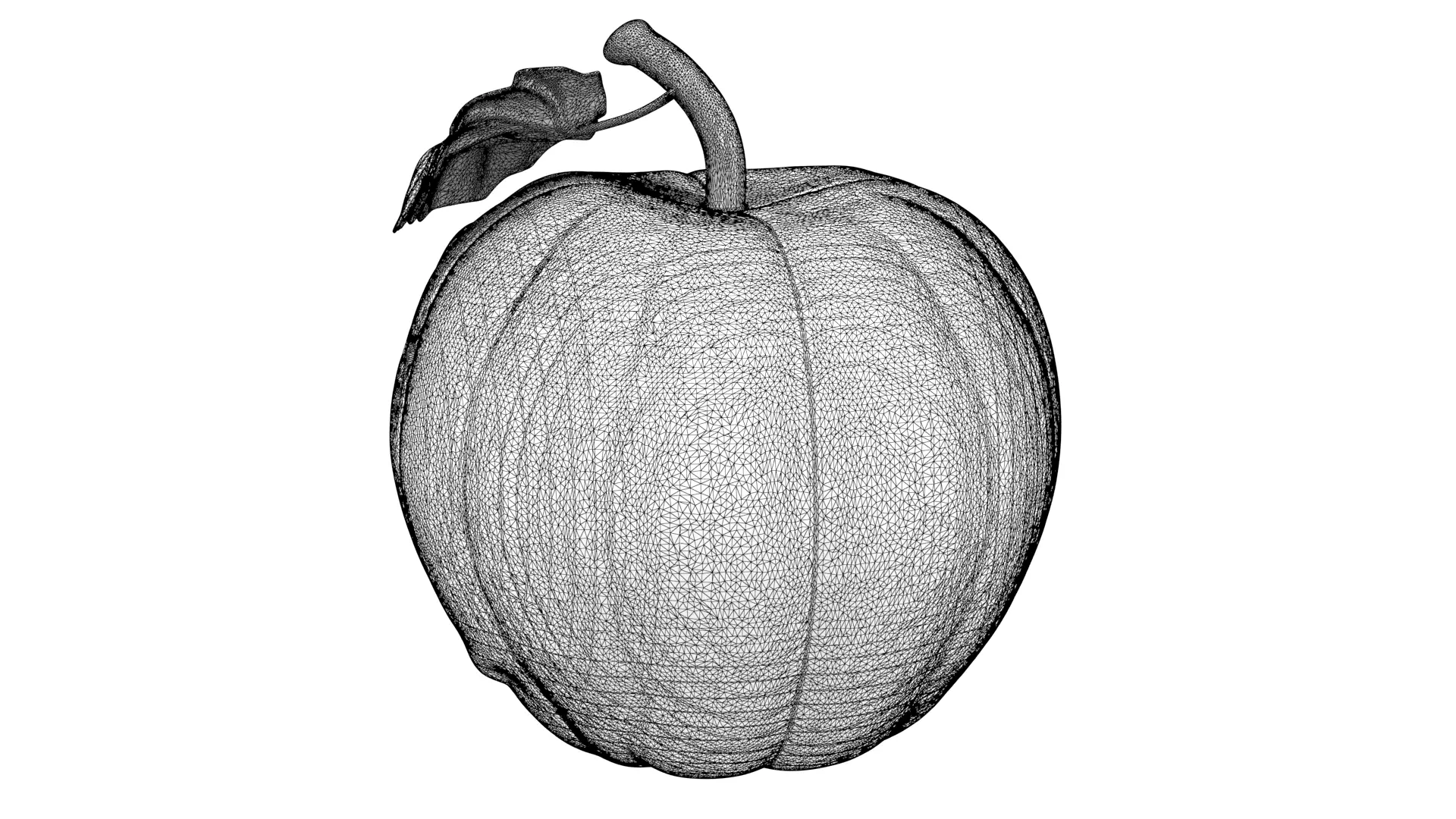Halloween apple 3D model_9
