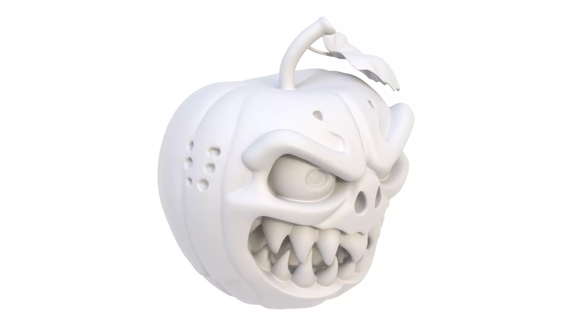 Halloween apple 3D model_6