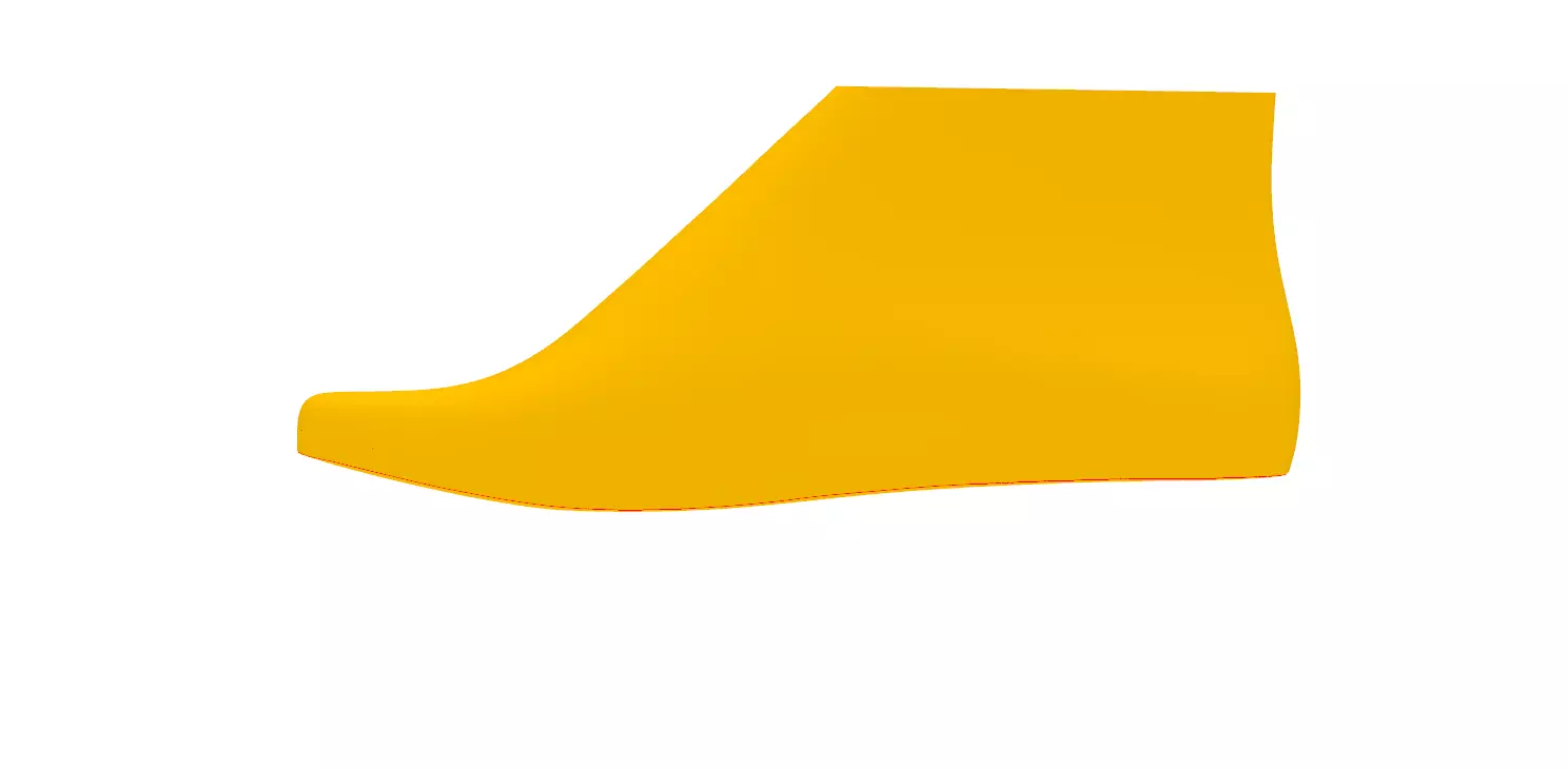 Female Shoe Last Thin Square Toe 3D print model_7