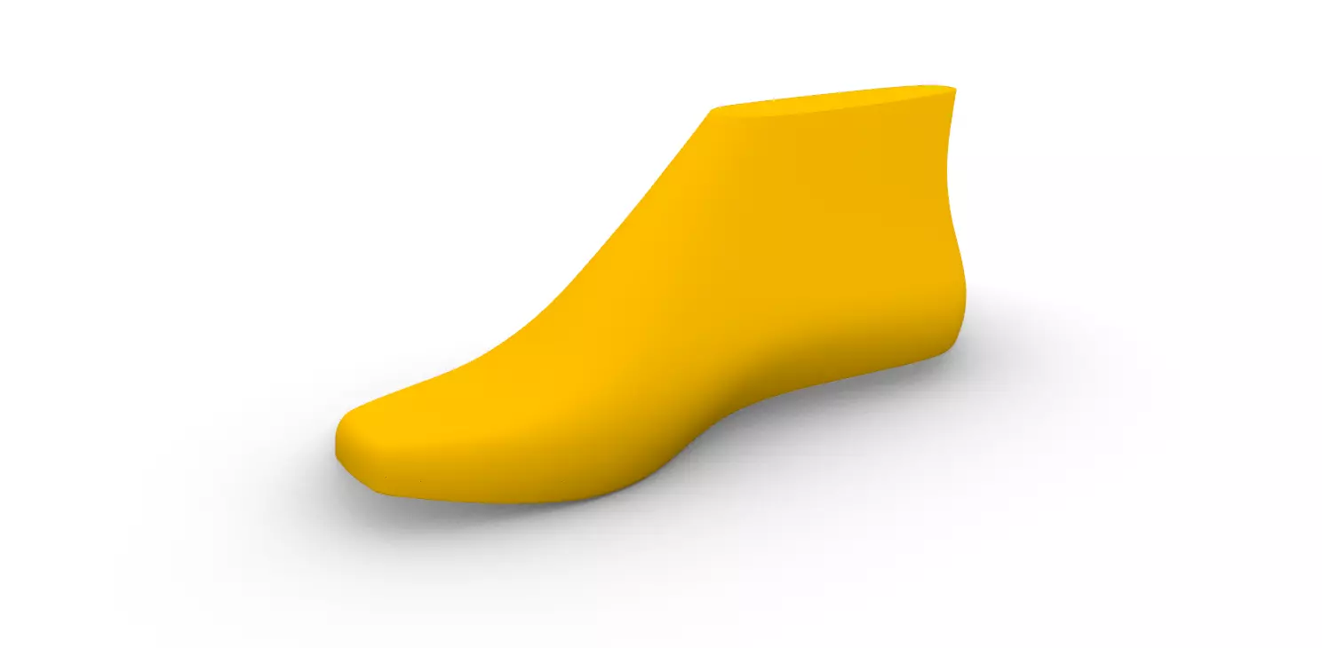 Female Shoe Last Thin Square Toe 3D print model_4
