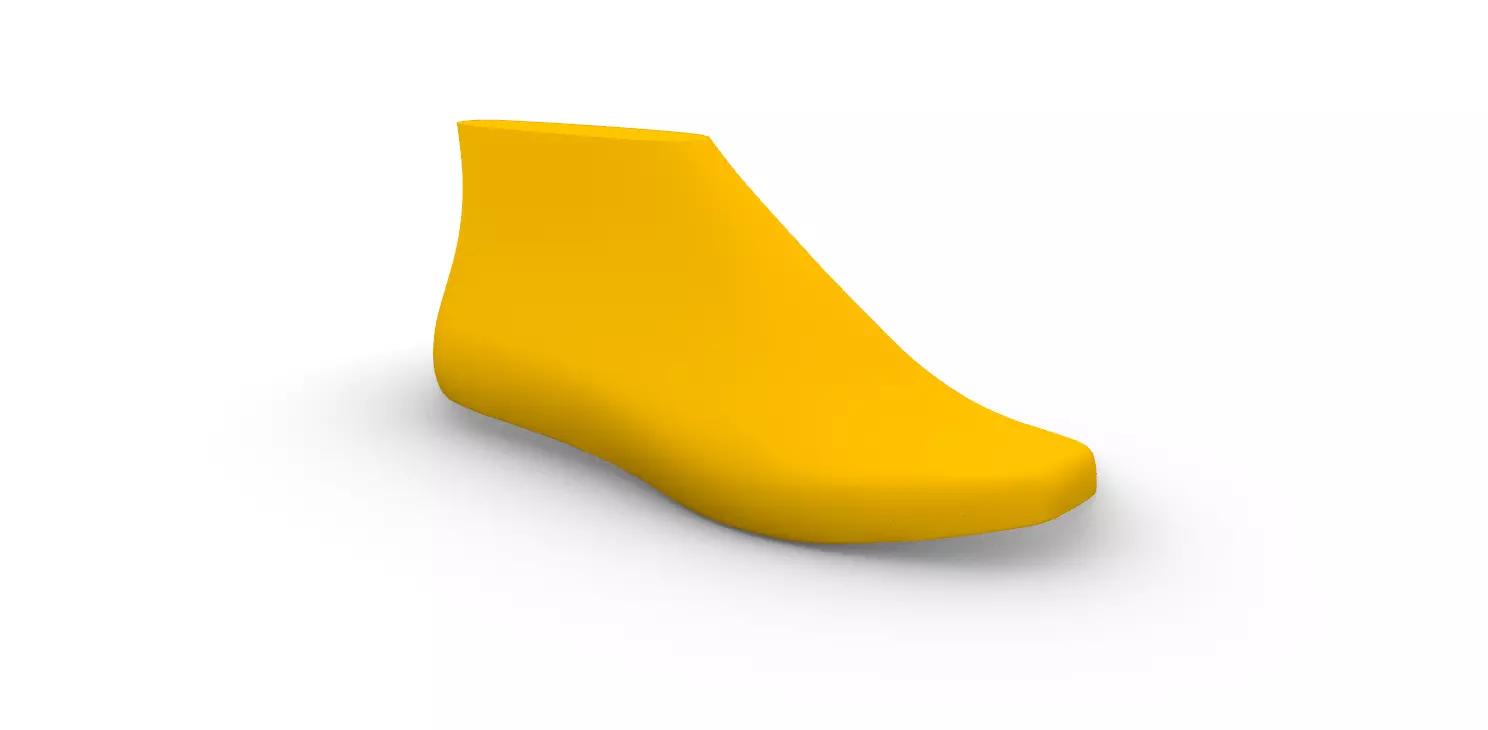 Female Shoe Last Thin Square Toe 3D print model_0