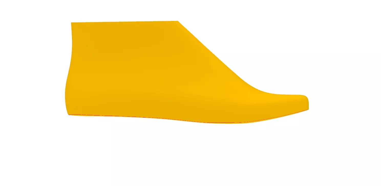 Female Shoe Last Thin Square Toe 3D print model_8