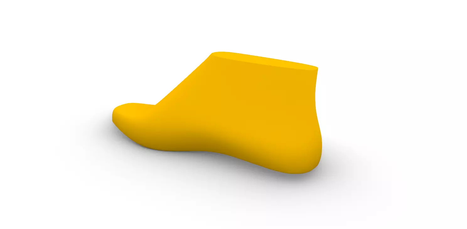Female Shoe Last Thin Square Toe 3D print model_3