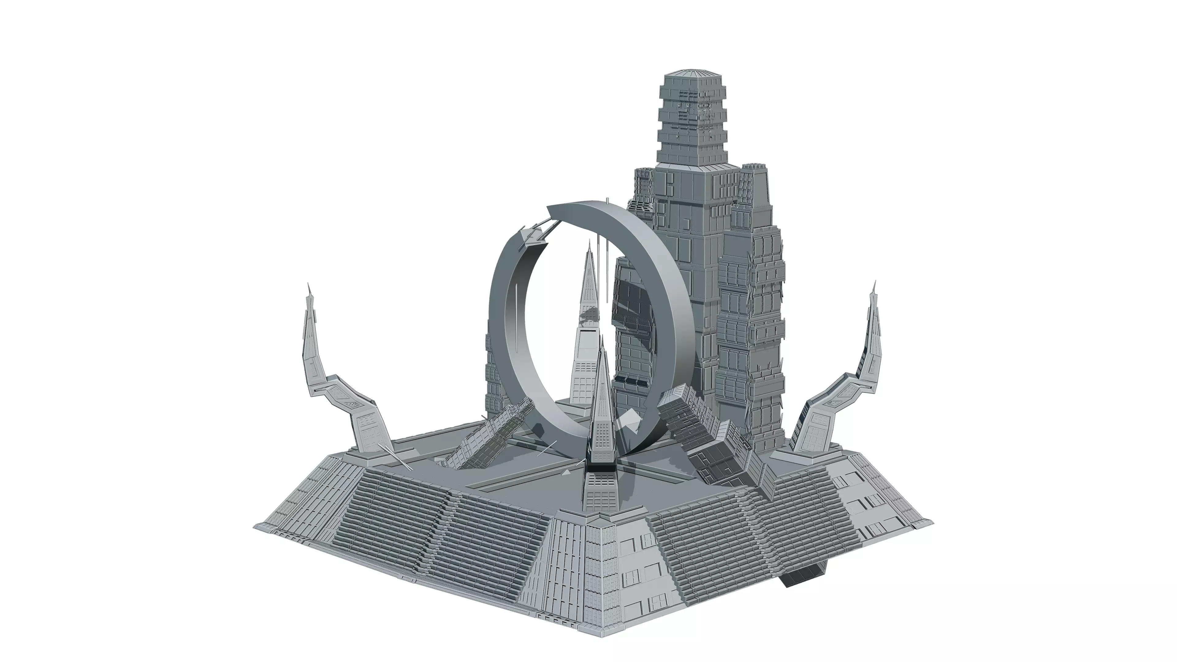 Sci Fi Portal 3D model_2