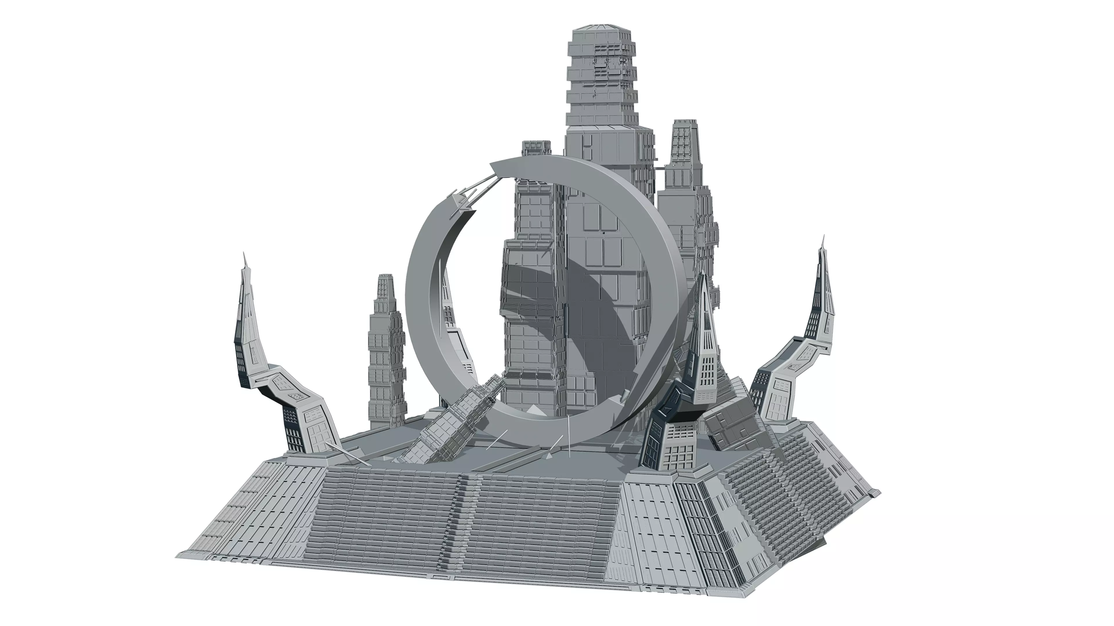 Sci Fi Portal 3D model_1