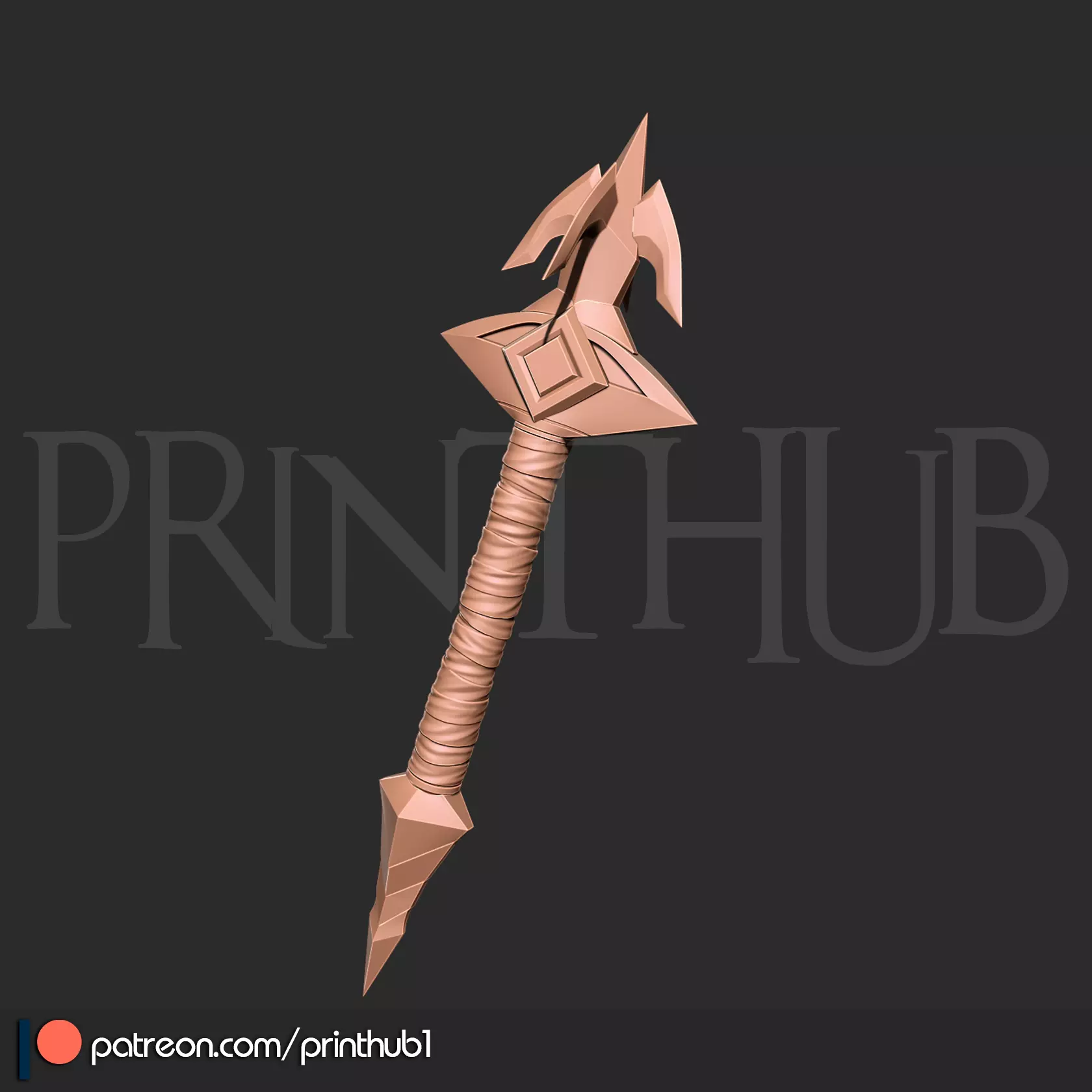 Combat Cross Vampire Killer from Castlevania Cosplay Prop 3D print model_1