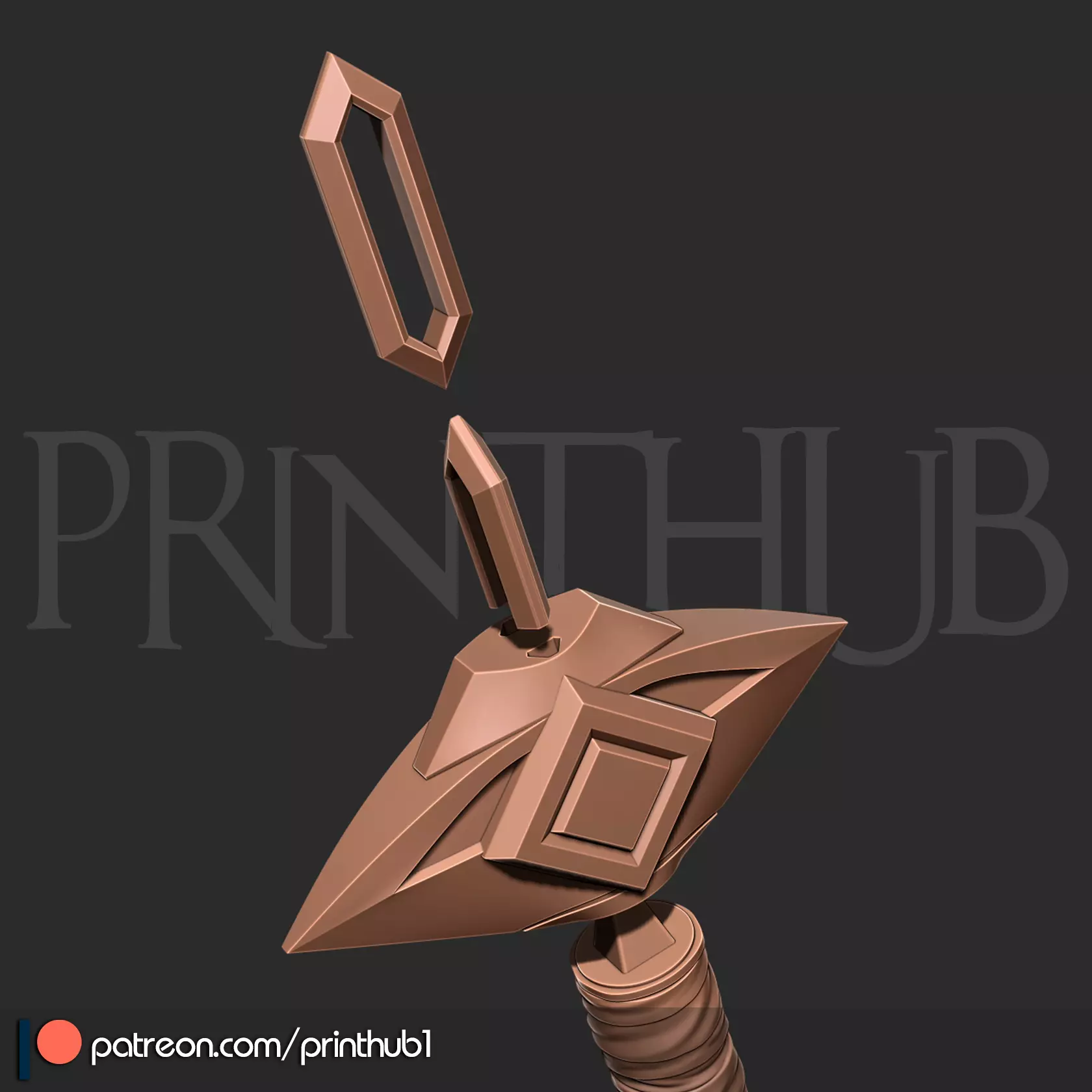 Combat Cross Vampire Killer from Castlevania Cosplay Prop 3D print model_9