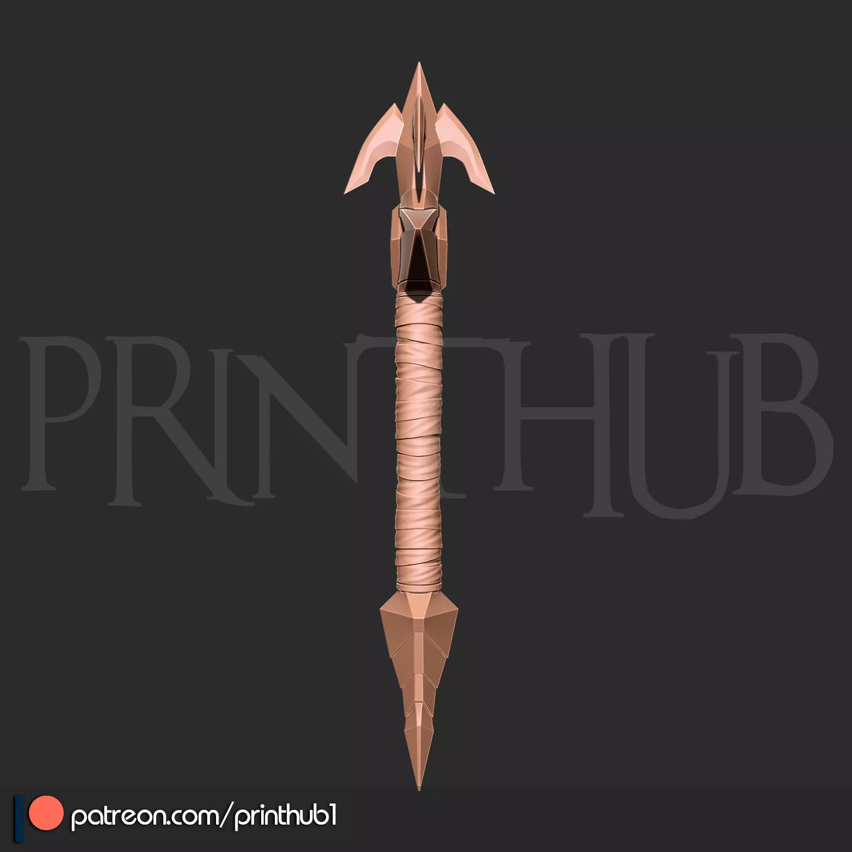 Combat Cross Vampire Killer from Castlevania Cosplay Prop 3D print model_2