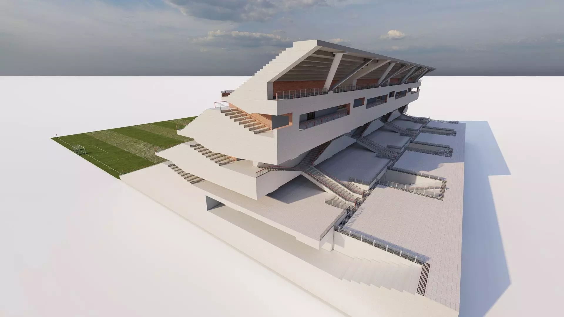 Football Stadium-American football 3D model_10