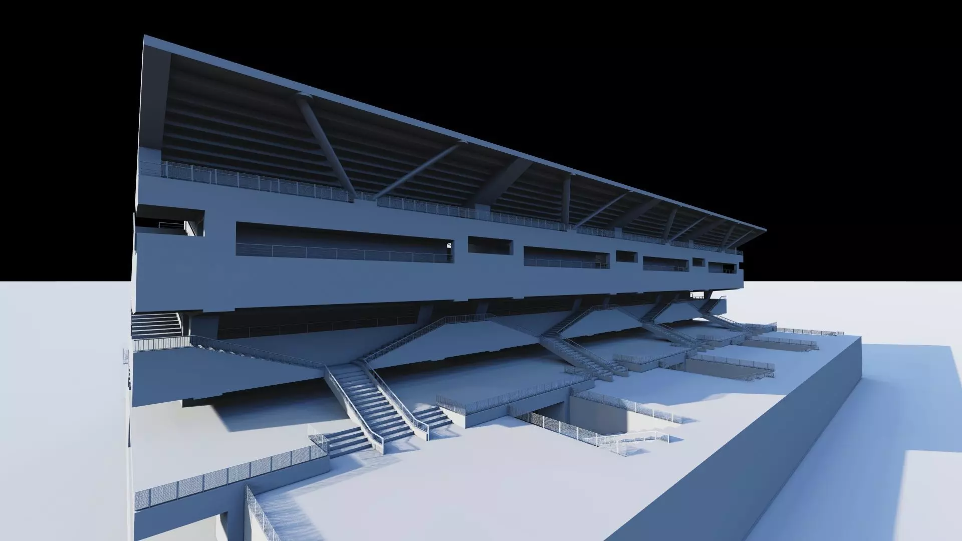 Football Stadium-American football 3D model_16