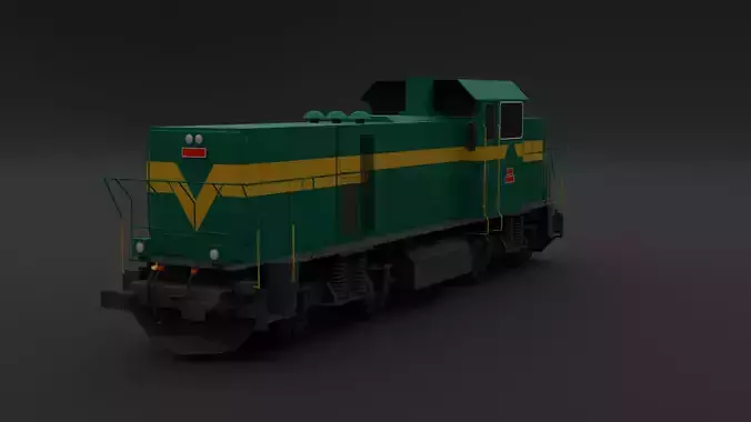 DE11000 Diesel-Electric Shunter Locomotive Low-poly 3D model