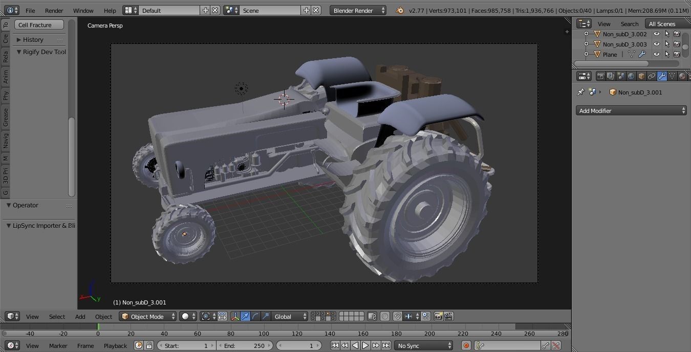 tractor claas Low-poly 3D model_2