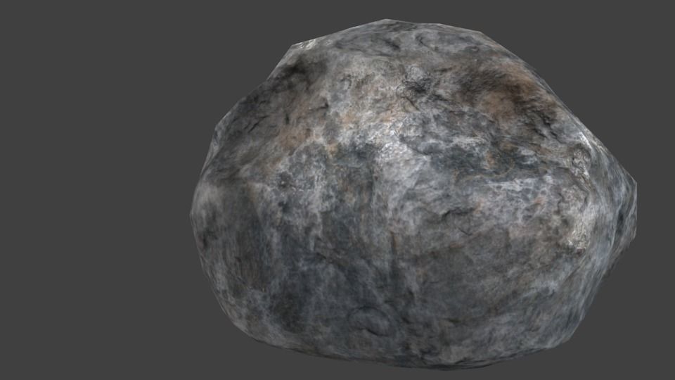 lowpoly realistic rock Free low-poly 3D model_0