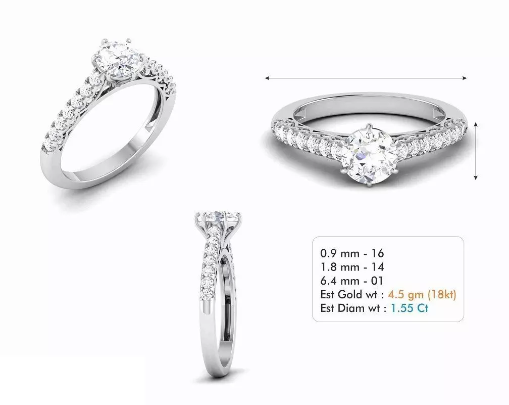 Diamond Wedding Ring 144 3D print model