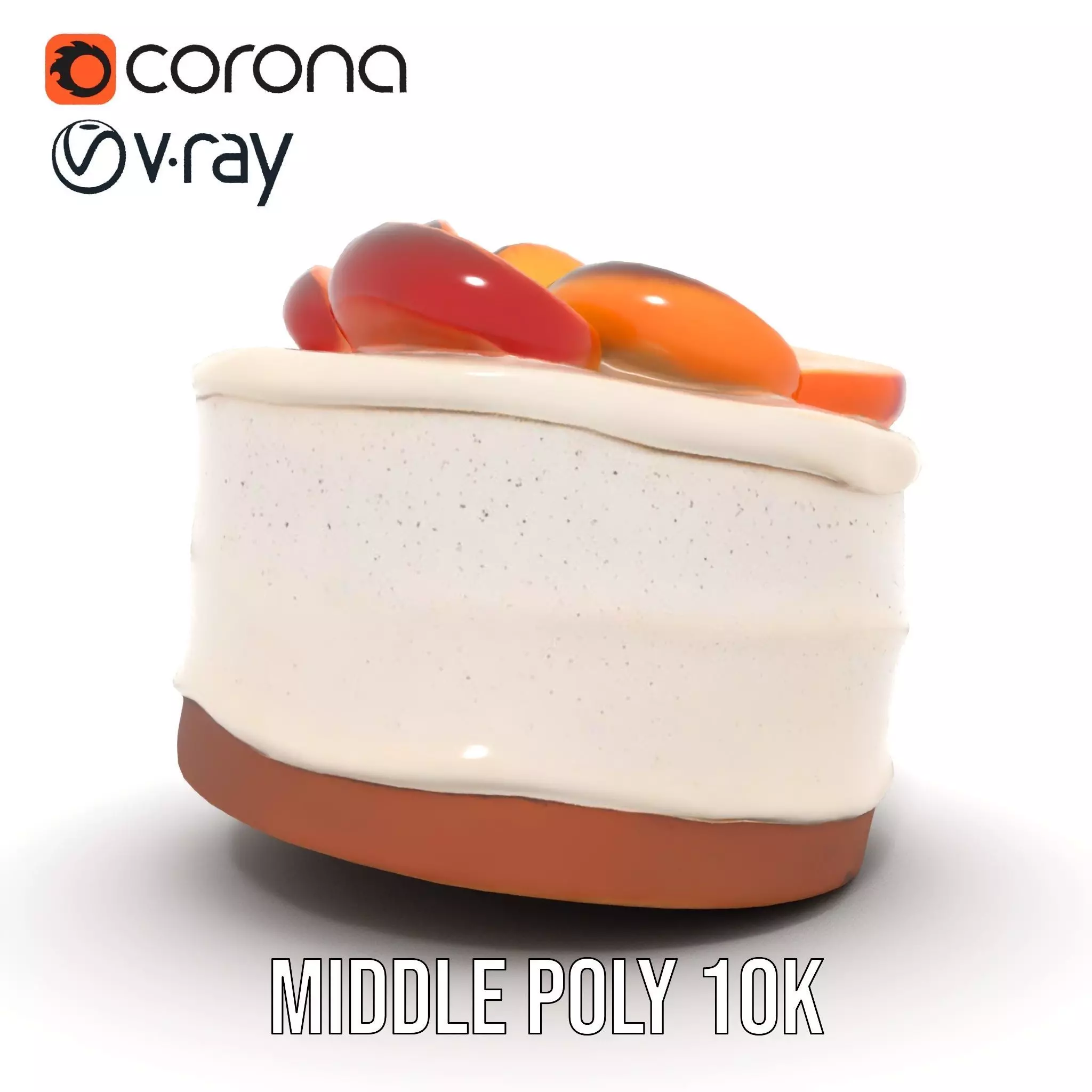 Delicious Cake Dessert model pack Low-poly 3D model_18