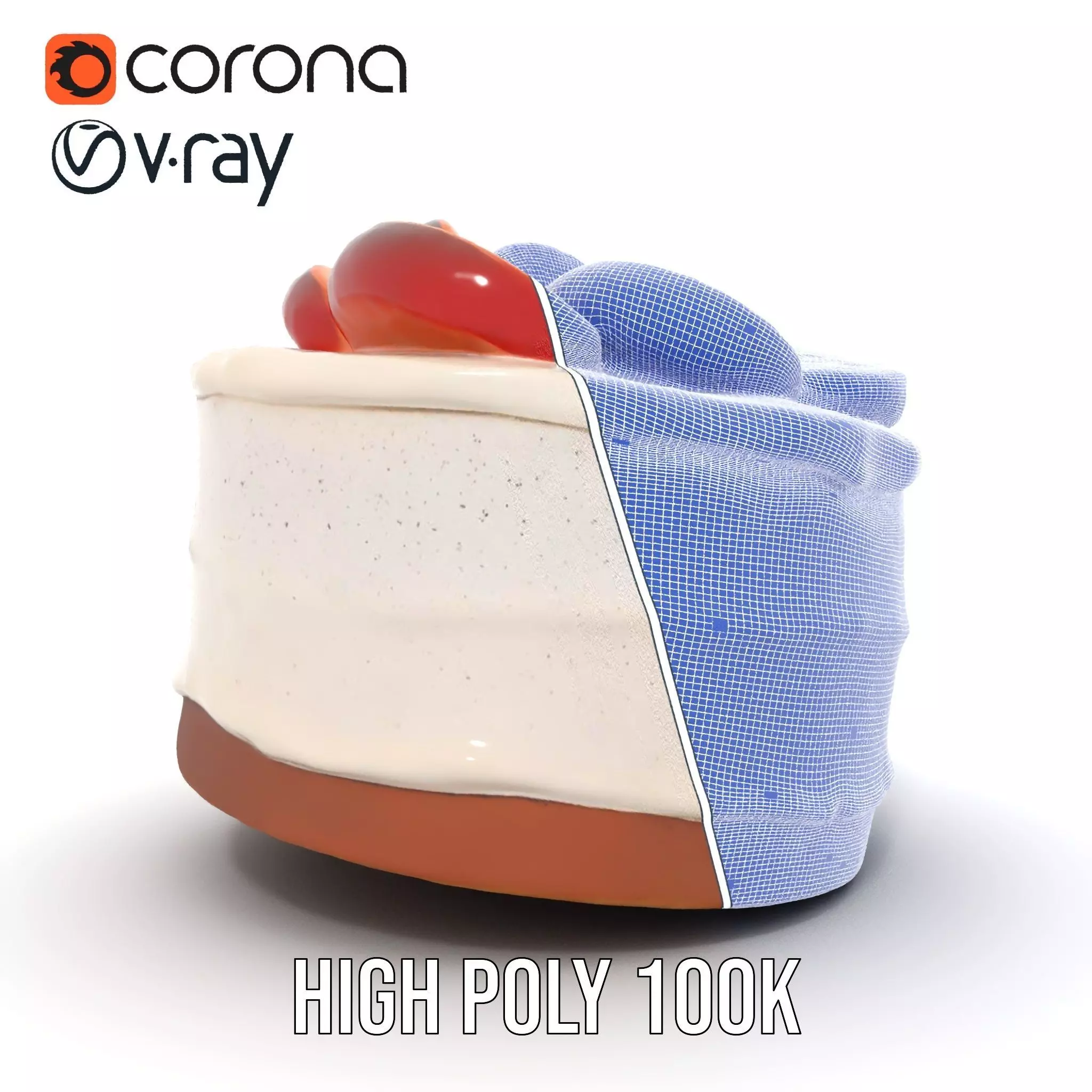 Delicious Cake Dessert model pack Low-poly 3D model_32