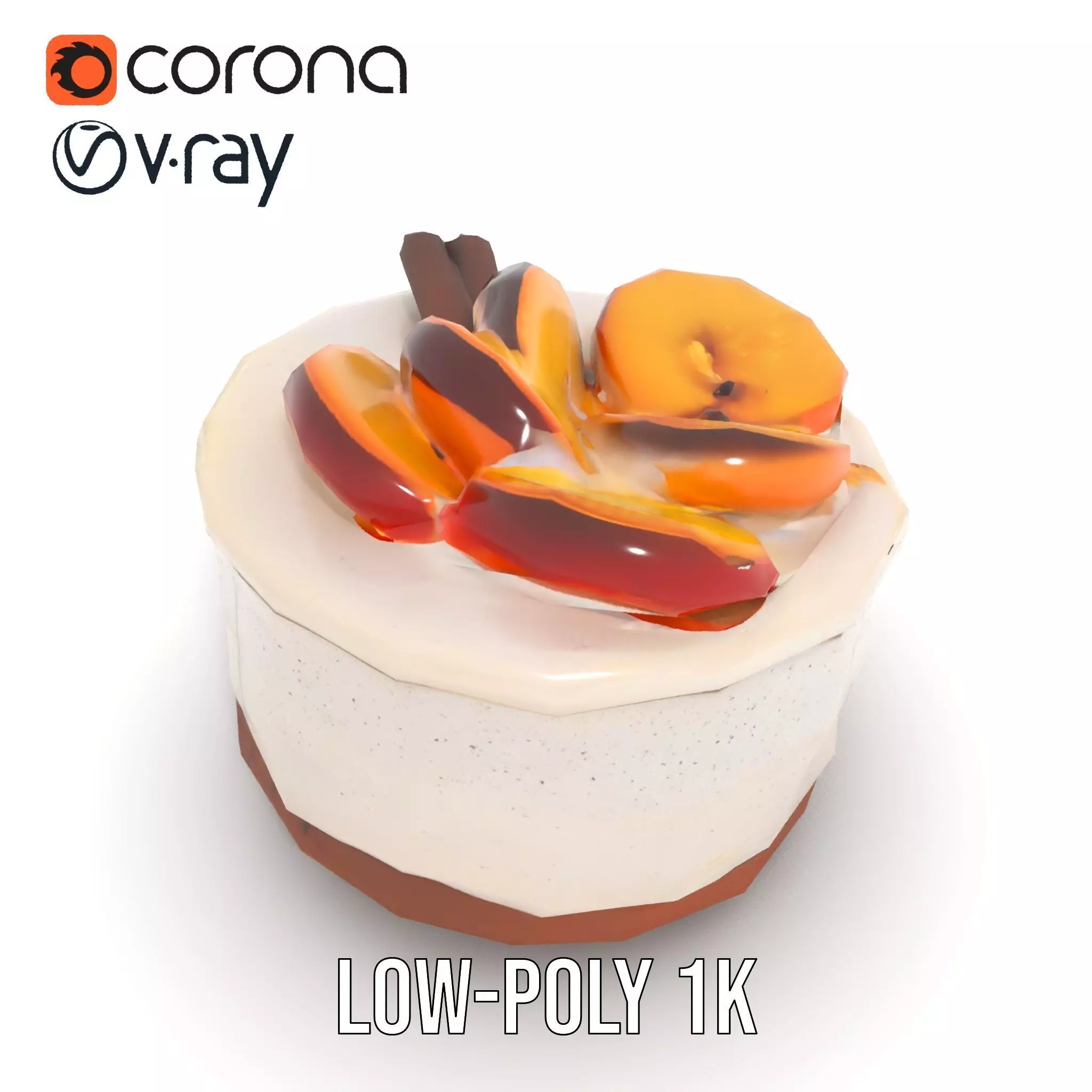 Delicious Cake Dessert model pack Low-poly 3D model_25