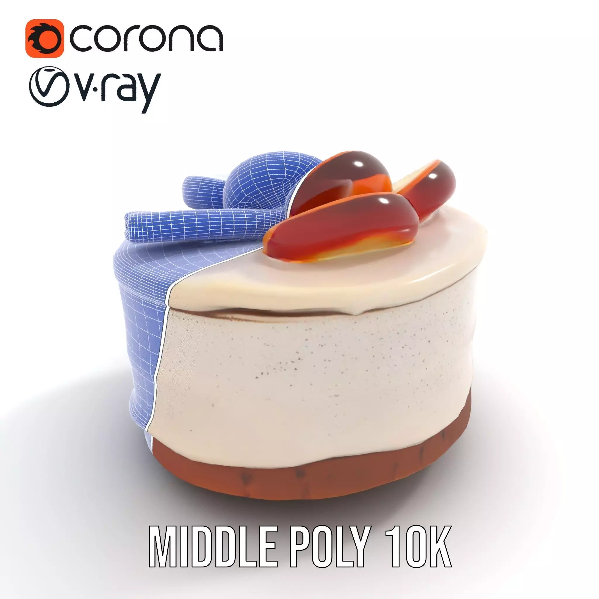 Delicious Cake Dessert model pack Low-poly 3D model_21