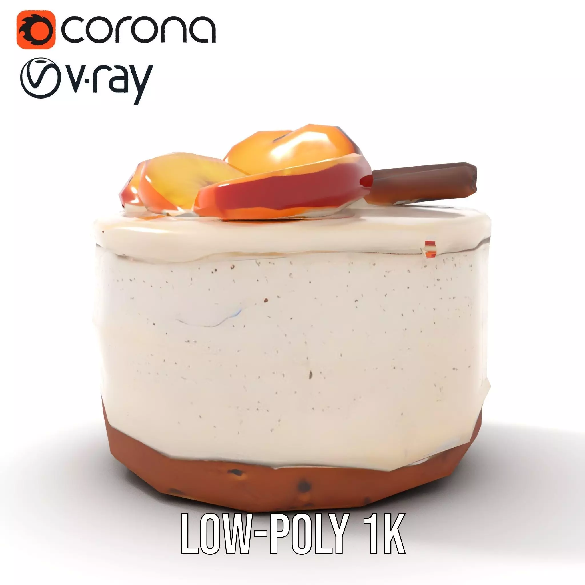 Delicious Cake Dessert model pack Low-poly 3D model_8