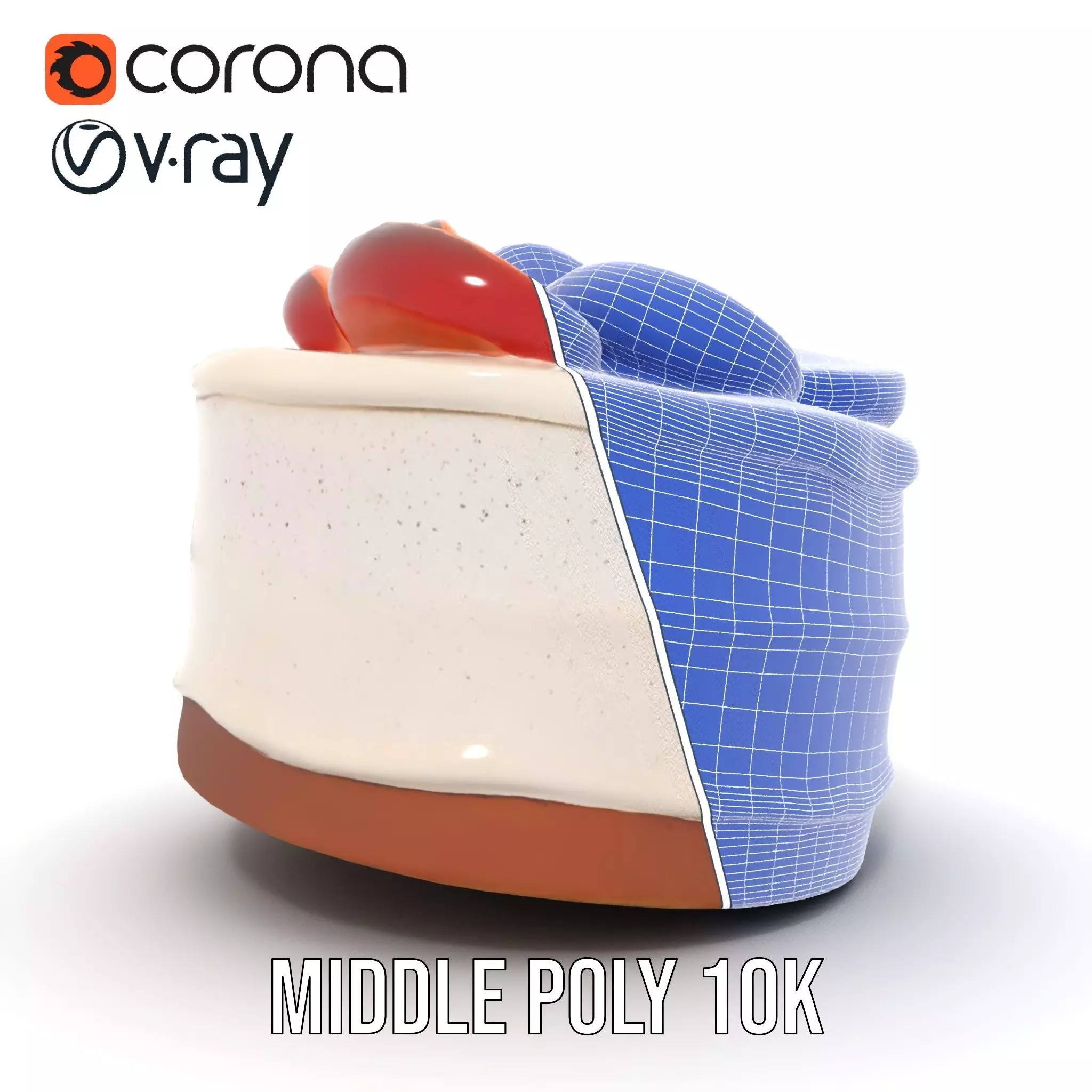 Delicious Cake Dessert model pack Low-poly 3D model_30