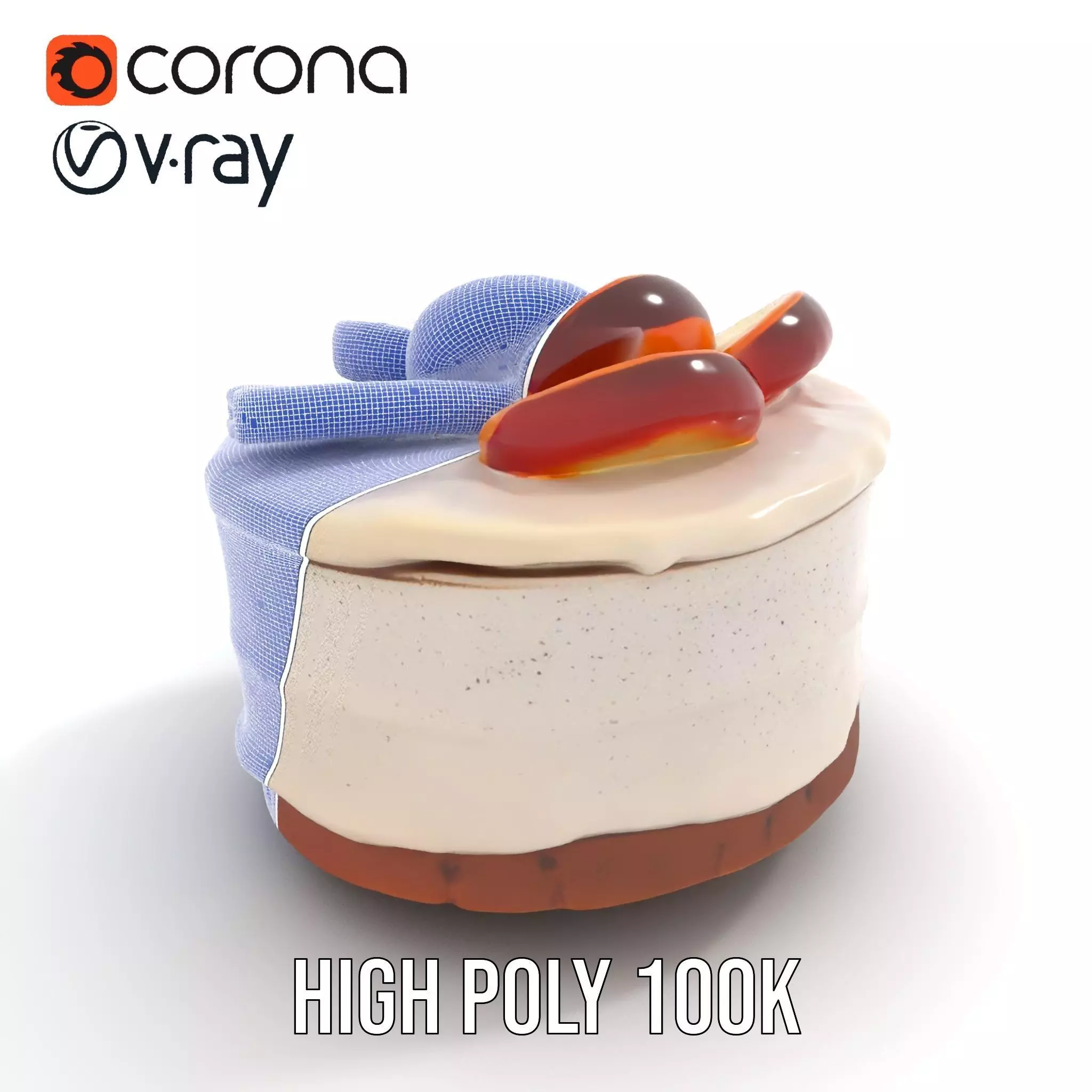 Delicious Cake Dessert model pack Low-poly 3D model_23