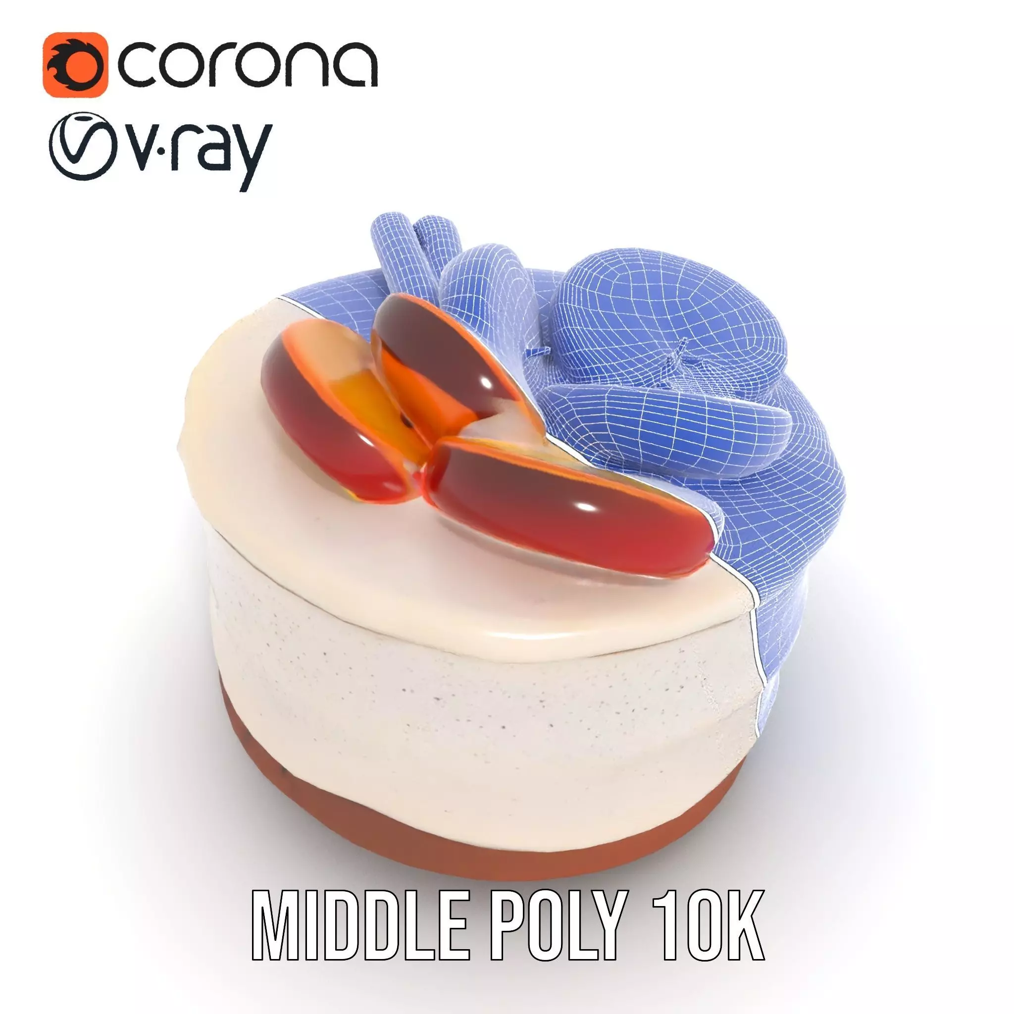 Delicious Cake Dessert model pack Low-poly 3D model_27