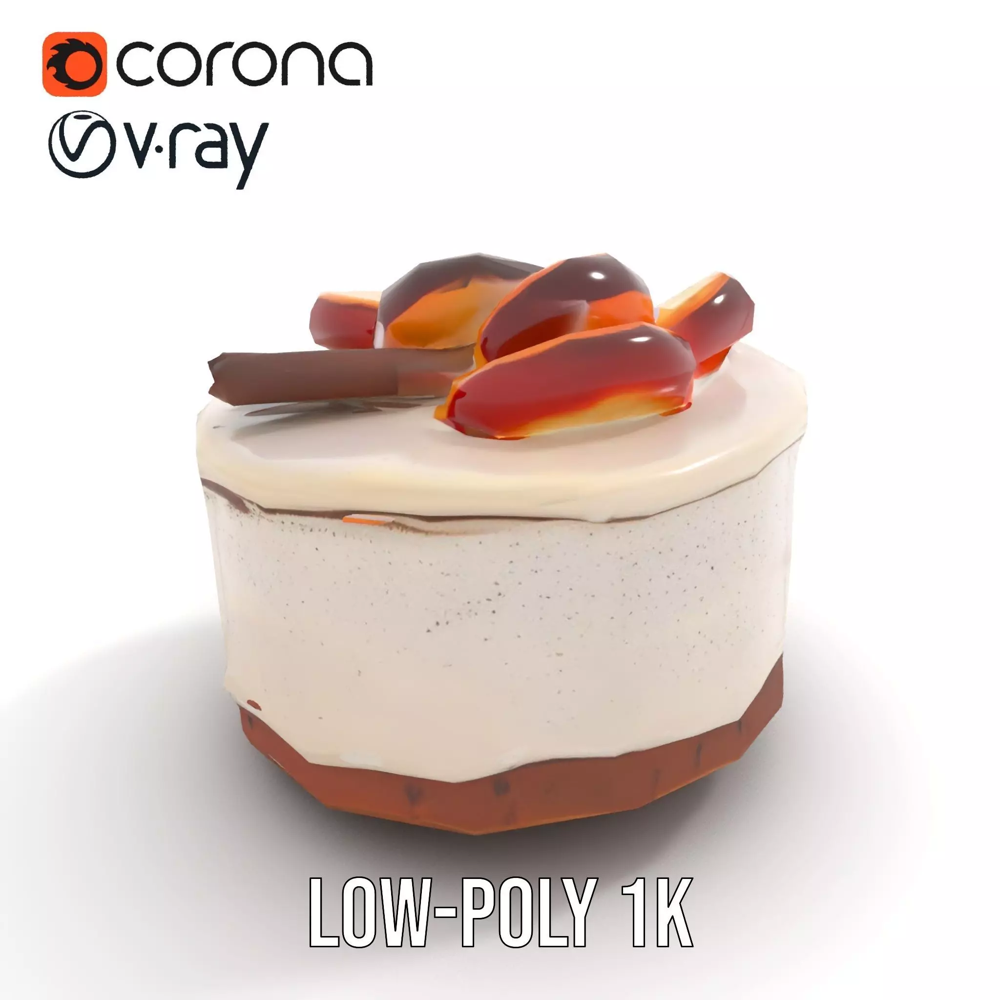 Delicious Cake Dessert model pack Low-poly 3D model_7