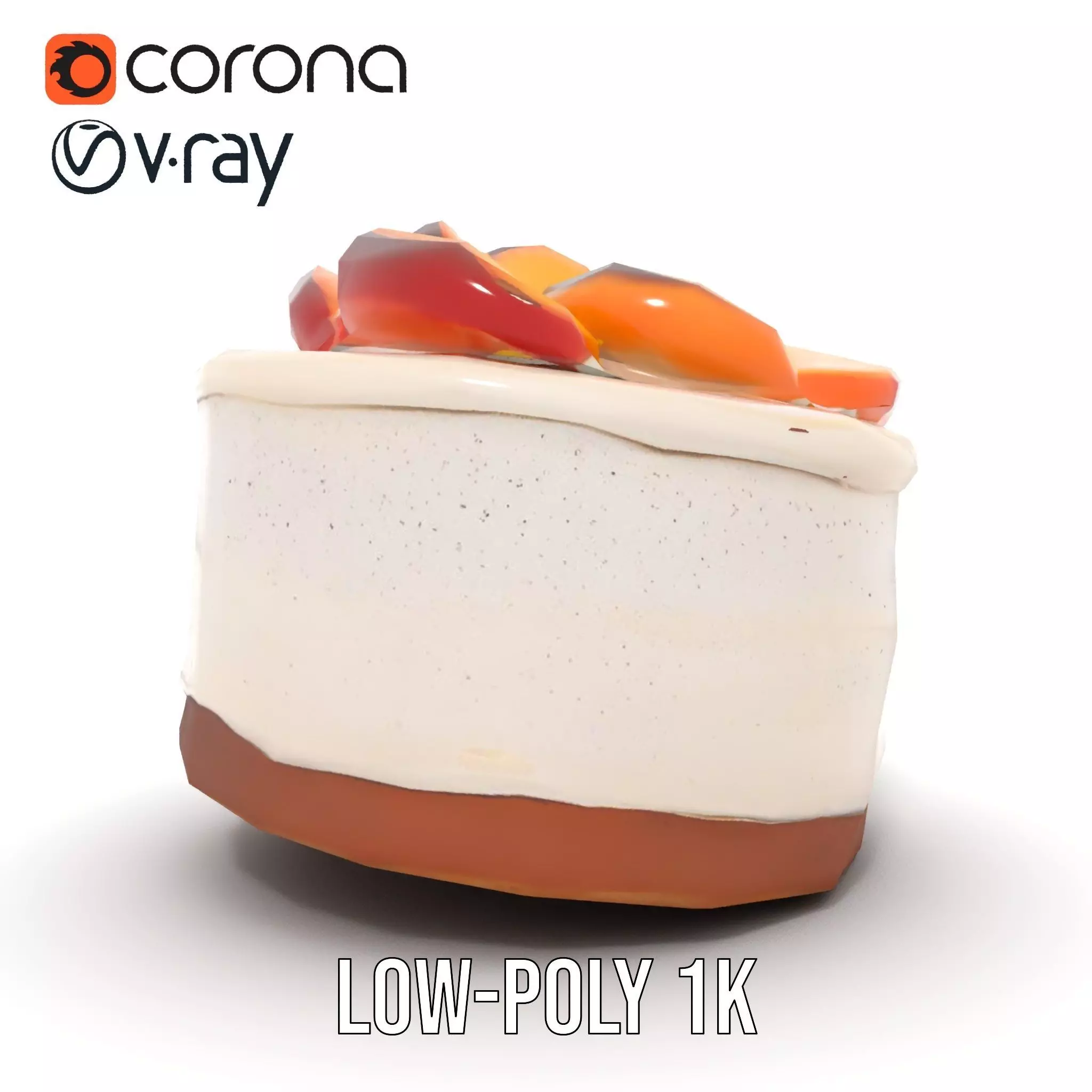 Delicious Cake Dessert model pack Low-poly 3D model_28