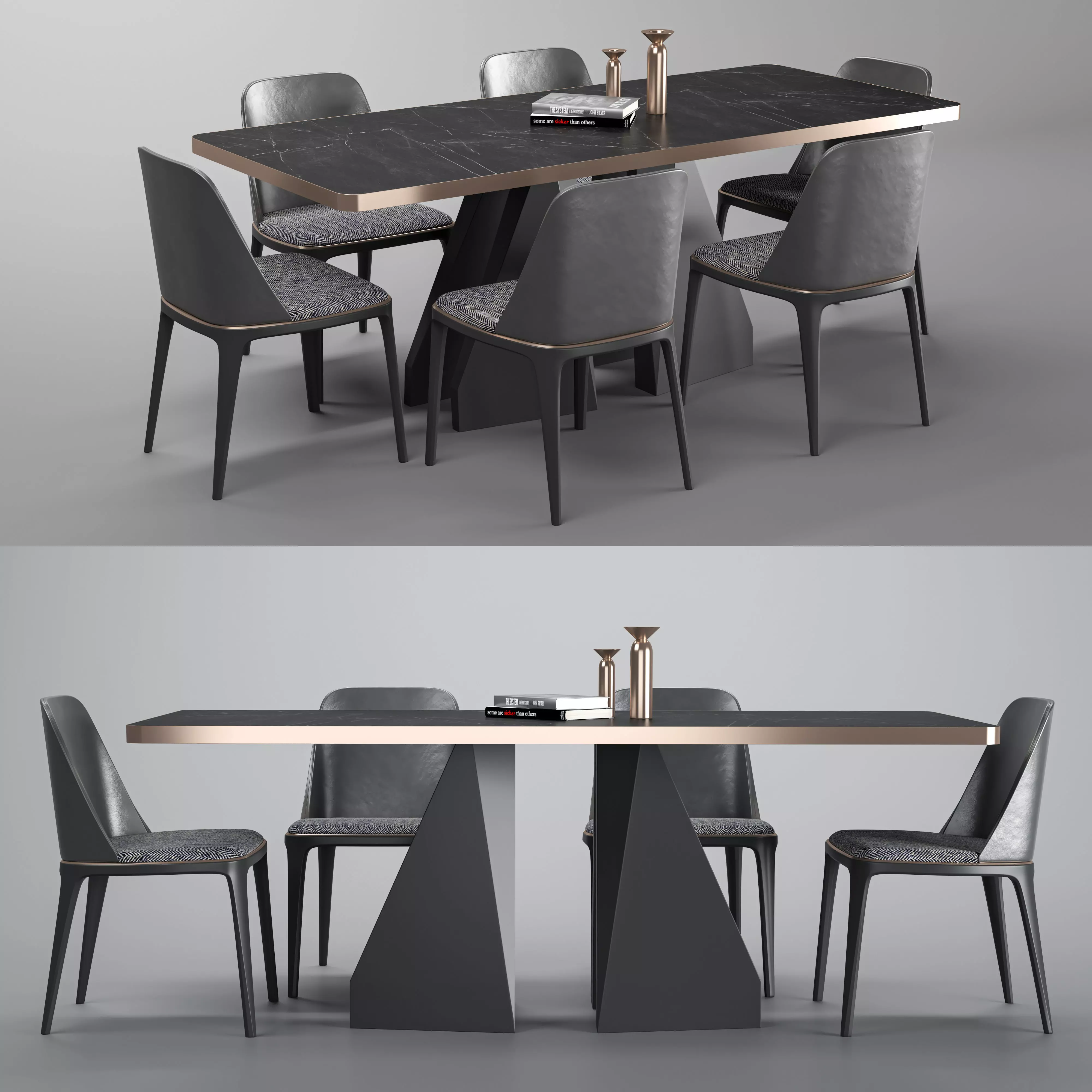 Luxury Ellitia Table Set 3D model_7