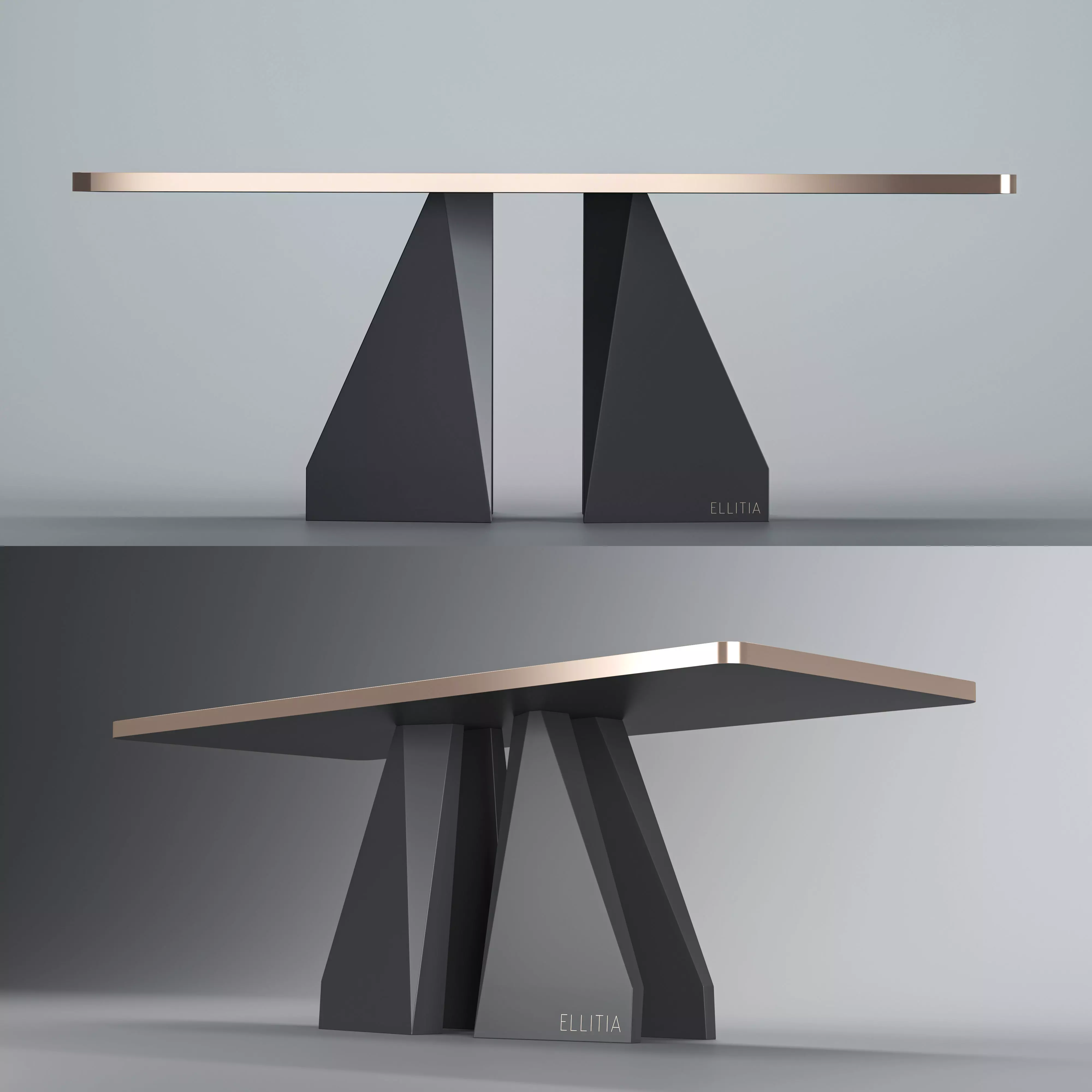 Luxury Ellitia Table Set 3D model_4