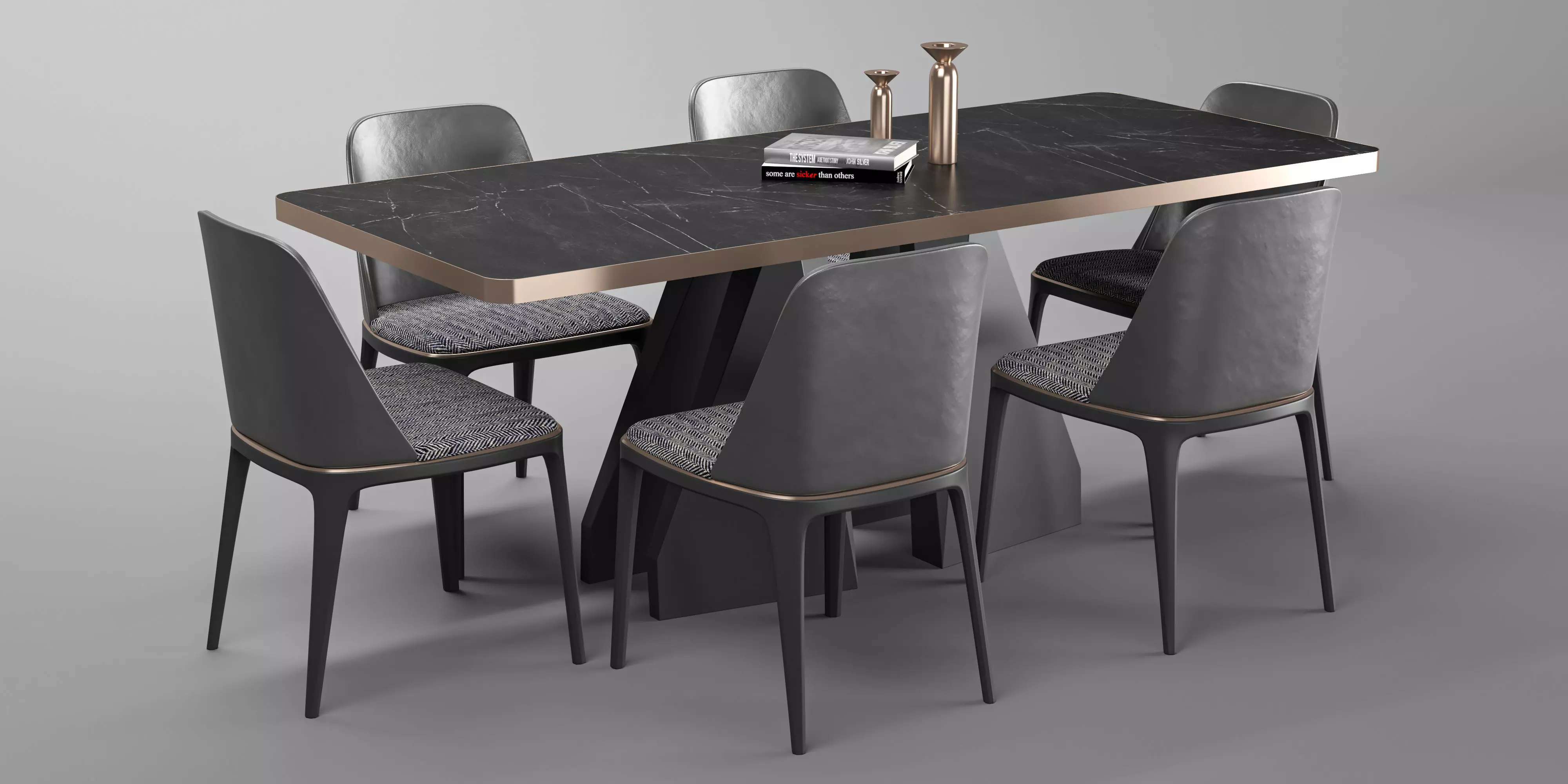 Luxury Ellitia Table Set 3D model_2