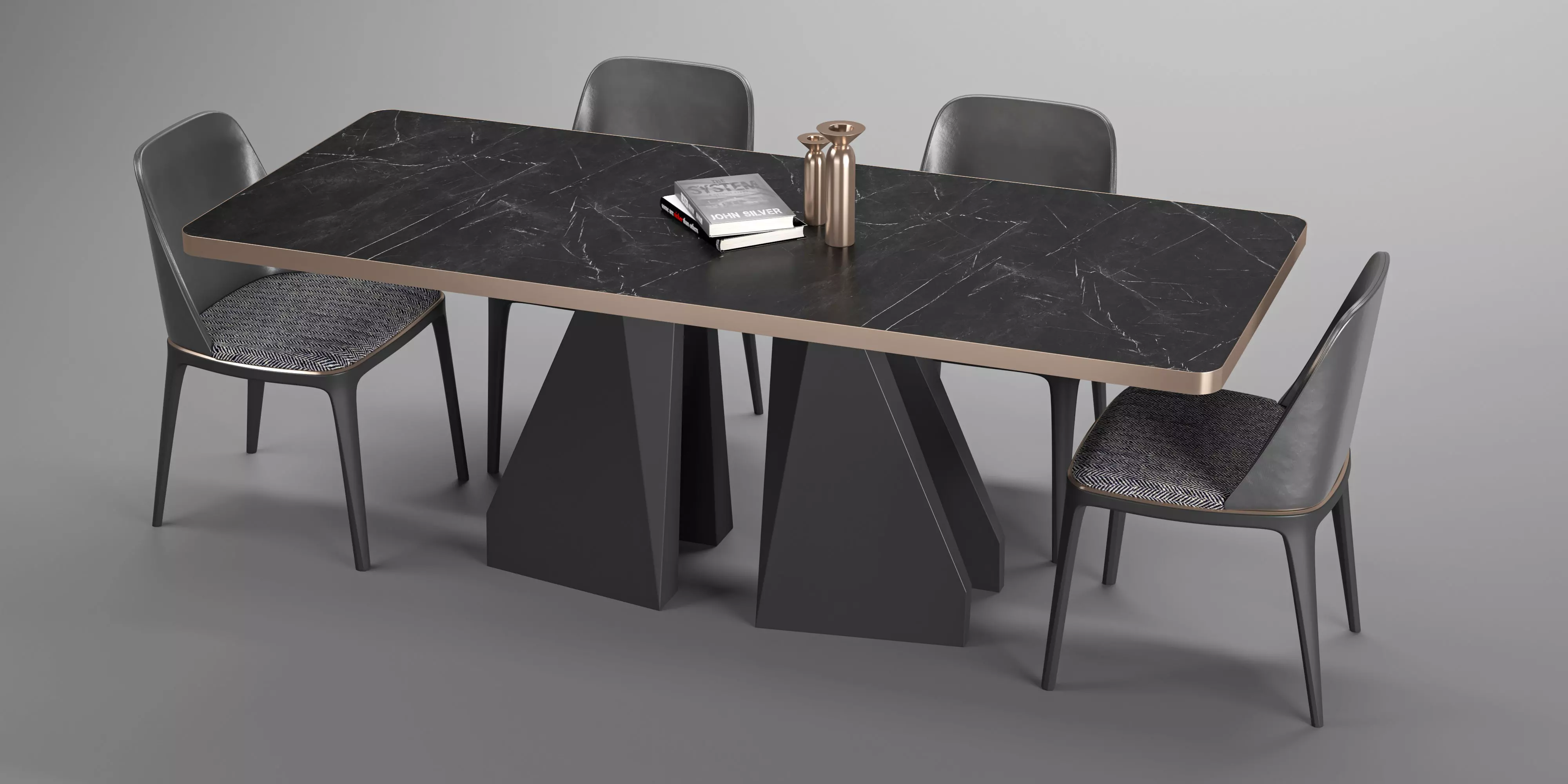 Luxury Ellitia Table Set 3D model_3
