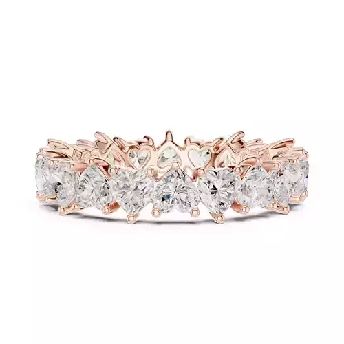 Full Eternity Heart Cut Diamond Wedding Band 3DM STL Video 3D print model