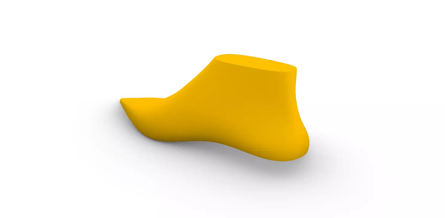 Female Shoe Last Pointed Toe 3D print model_3