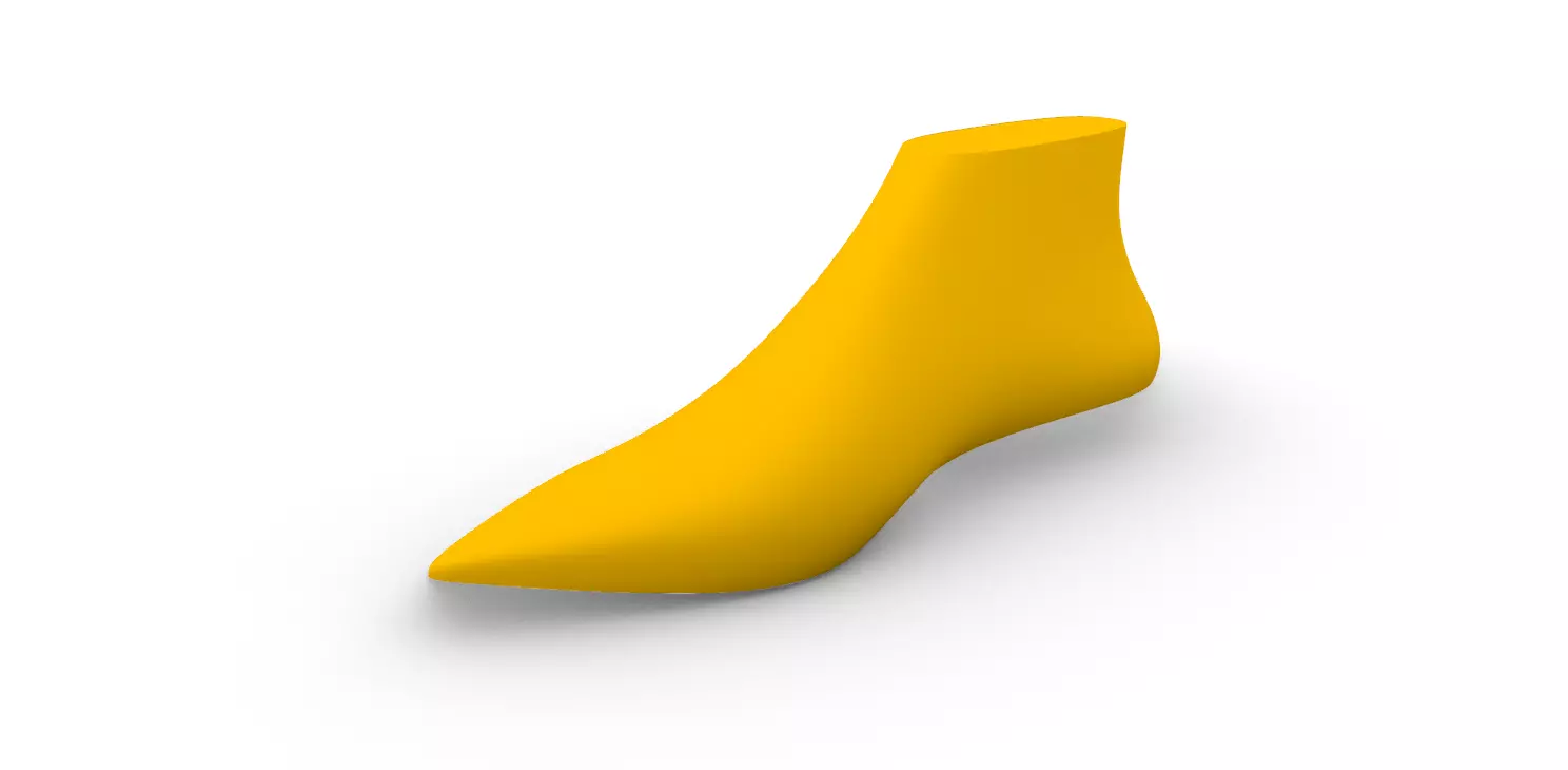 Female Shoe Last Pointed Toe 3D print model_4