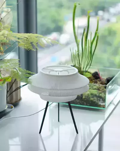 Spherical Lamp - Wave mesh - Woven mesh Lamp