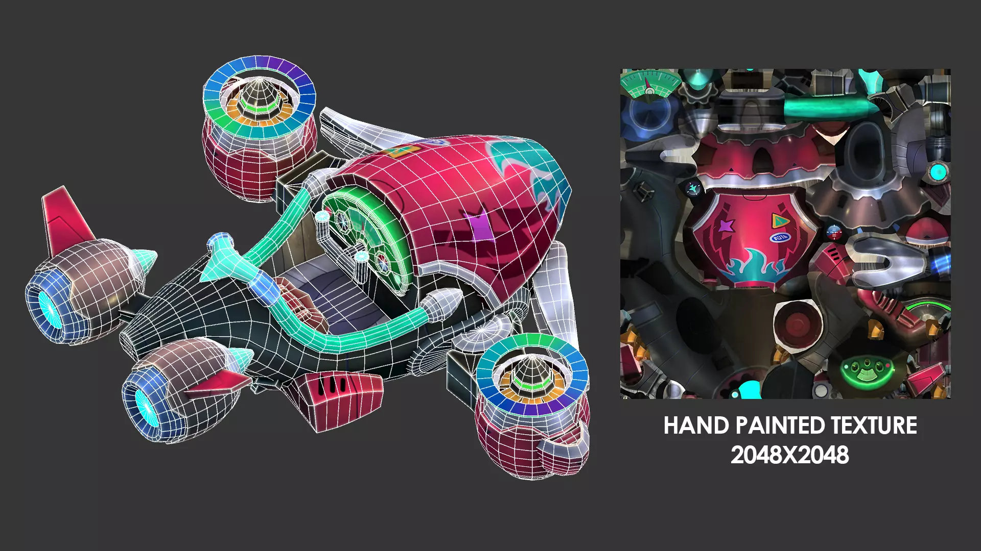 Stylized Low Poly Airplane Pack Hand-Painted 5 Variations Low-poly 3D model_1