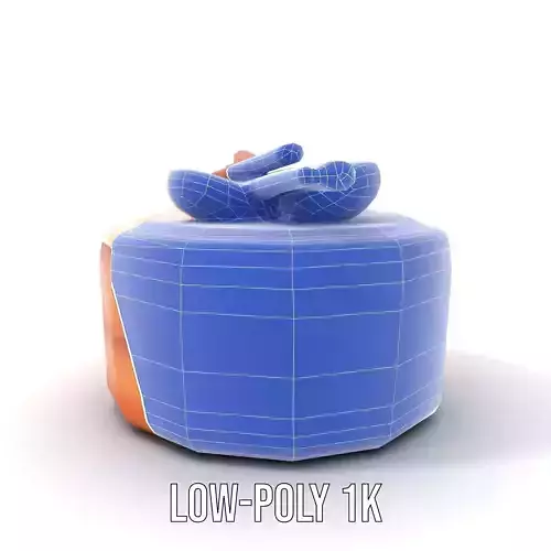 Apple Cinnamon Cake model pack Low-poly 3D model 7
