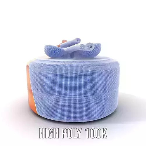 Apple Cinnamon Cake model pack Low-poly 3D model 4