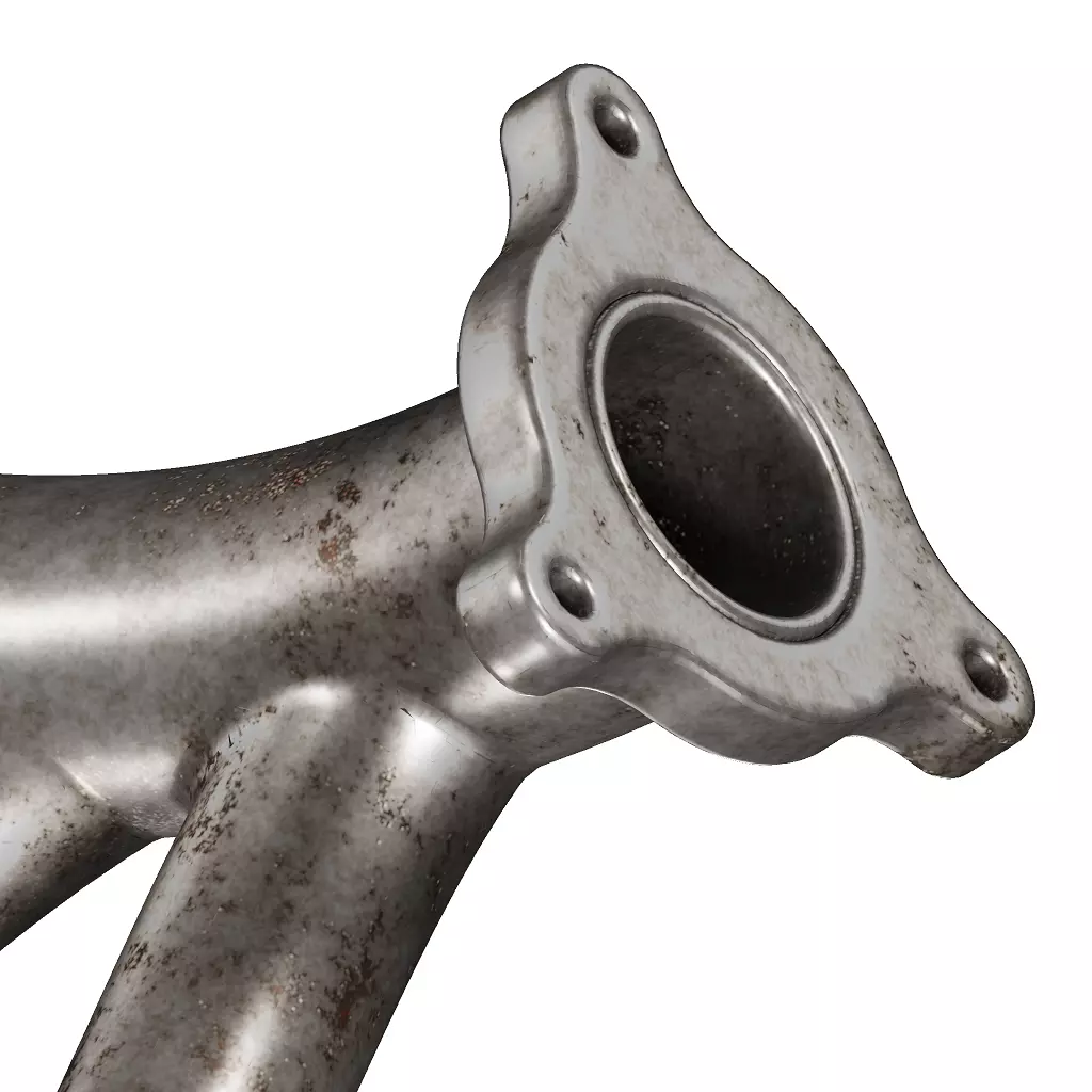 Rusty Vehicle Exhaust Manifold 3D model_2