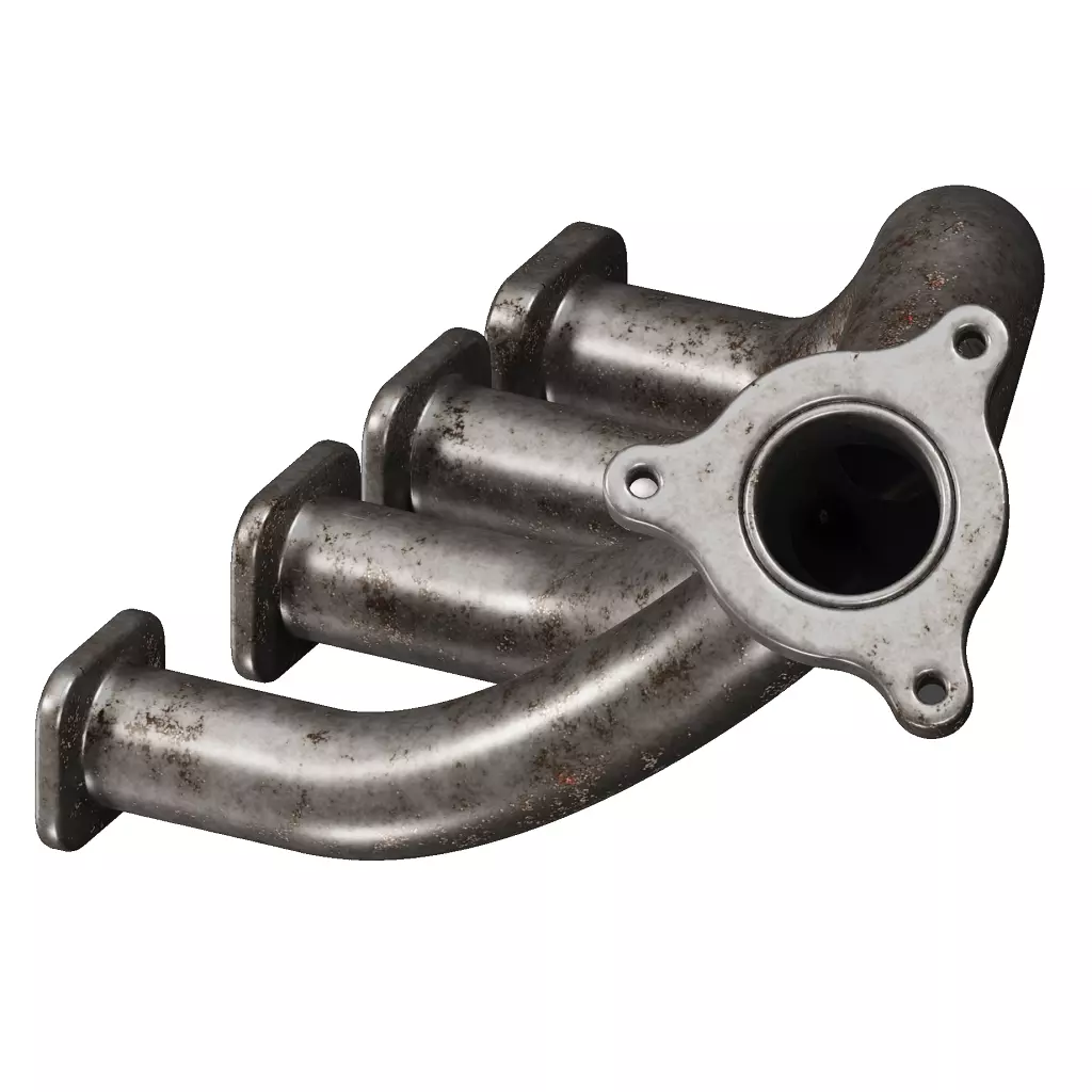 Rusty Vehicle Exhaust Manifold 3D model_5