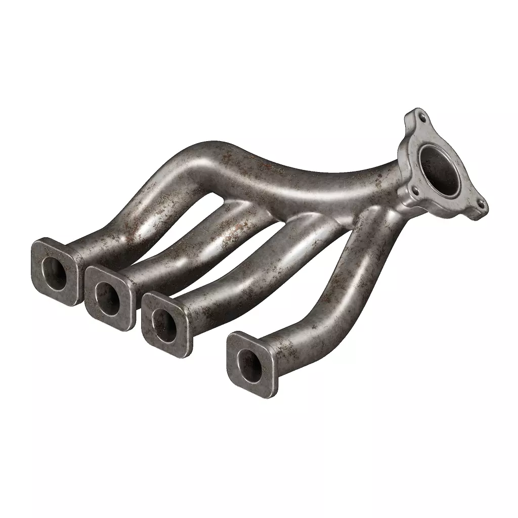 Rusty Vehicle Exhaust Manifold 3D model_0