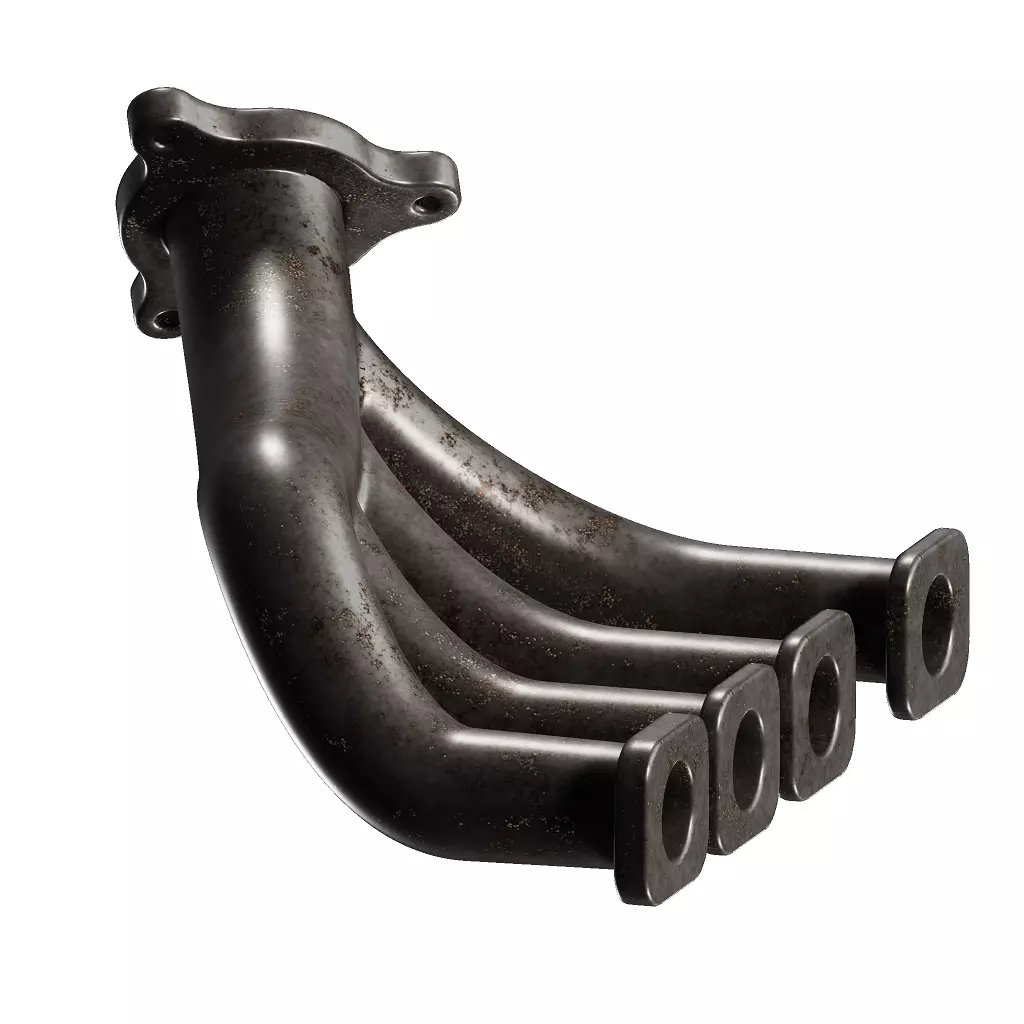 Rusty Vehicle Exhaust Manifold 3D model_4