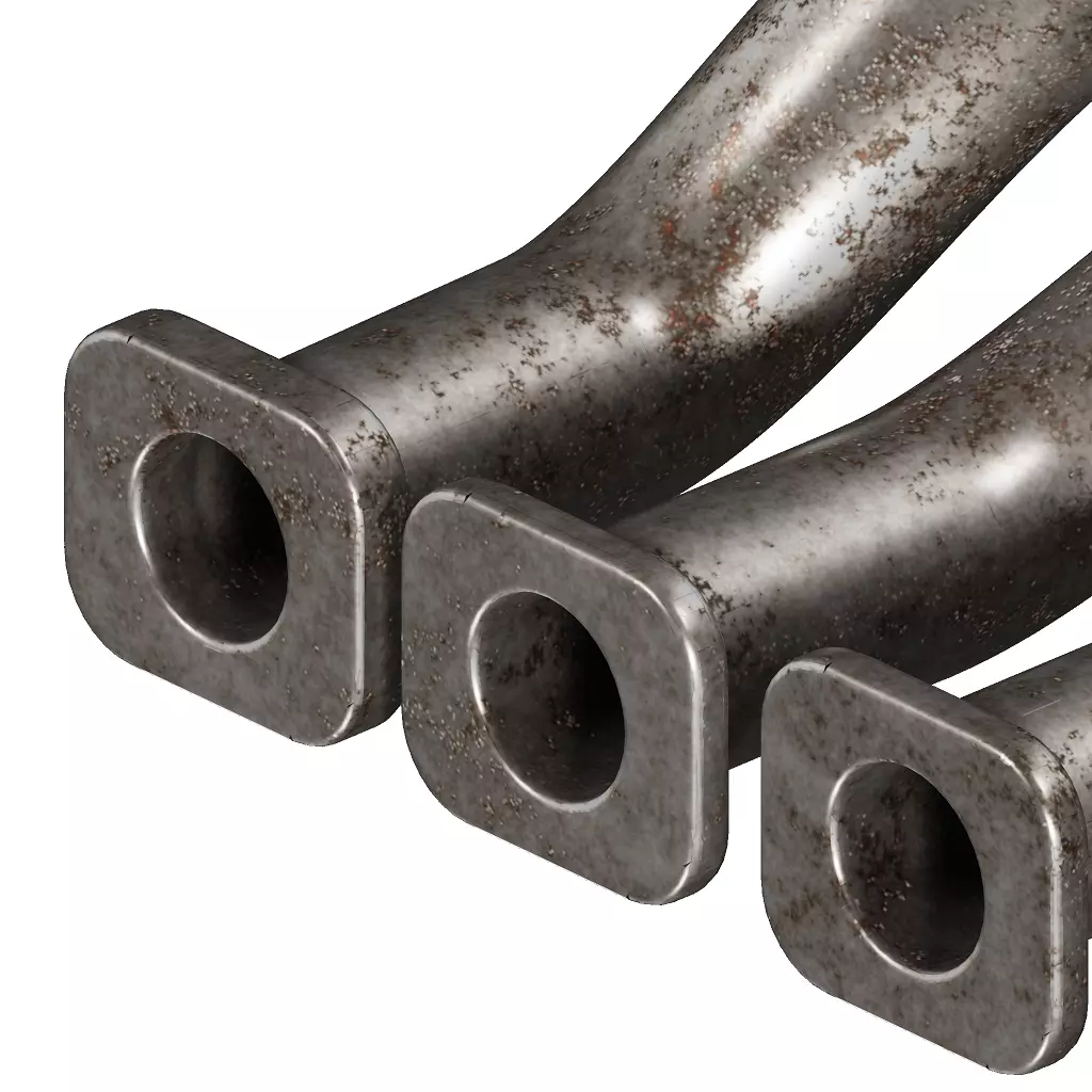Rusty Vehicle Exhaust Manifold 3D model_1