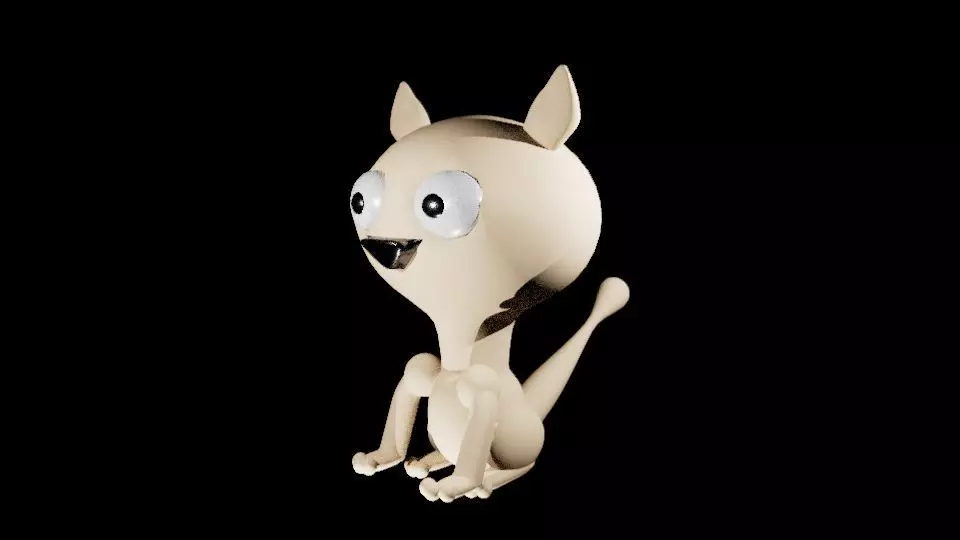 cat model Low-poly 3D model_0