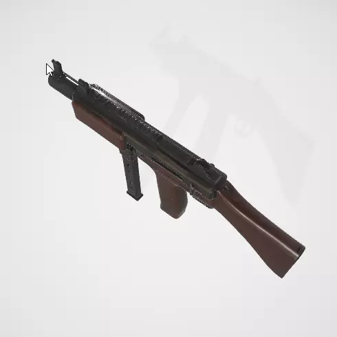 Authentic Machine Gun 3D Model for Games and Renders 3D model_2
